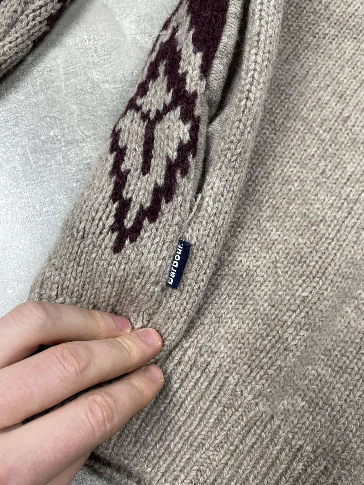 Barbour × Vintage Barbour English Wool Tweed Collared Knitted Haunting Sweater Size US M / EU 48-50 / 2 - 6 Thumbnail