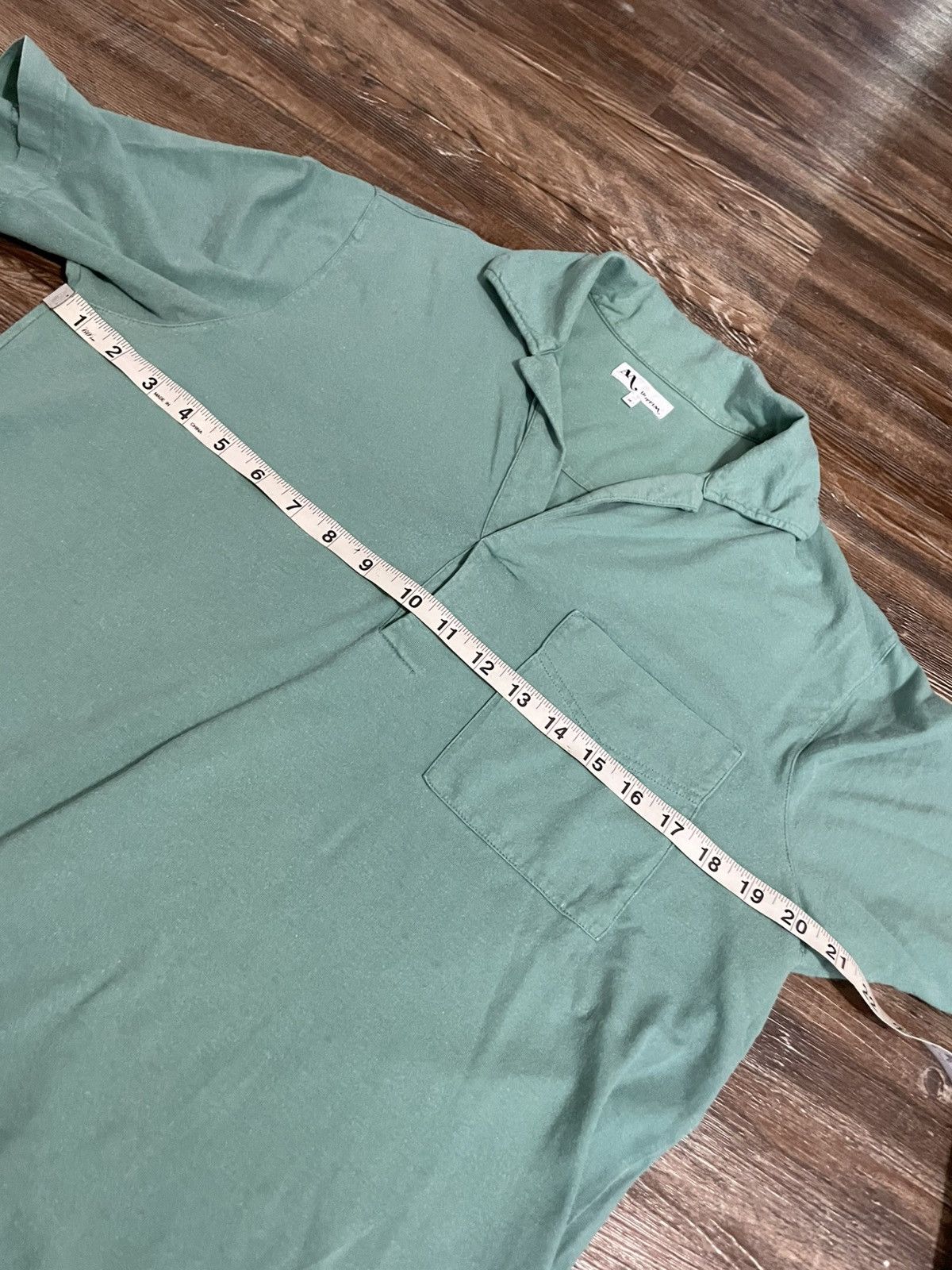 Doppiaa Aadeo Open Collar Polo Shirt Turquoise Garment Dyed Washed Size US M / EU 48-50 / 2 - 6 Thumbnail