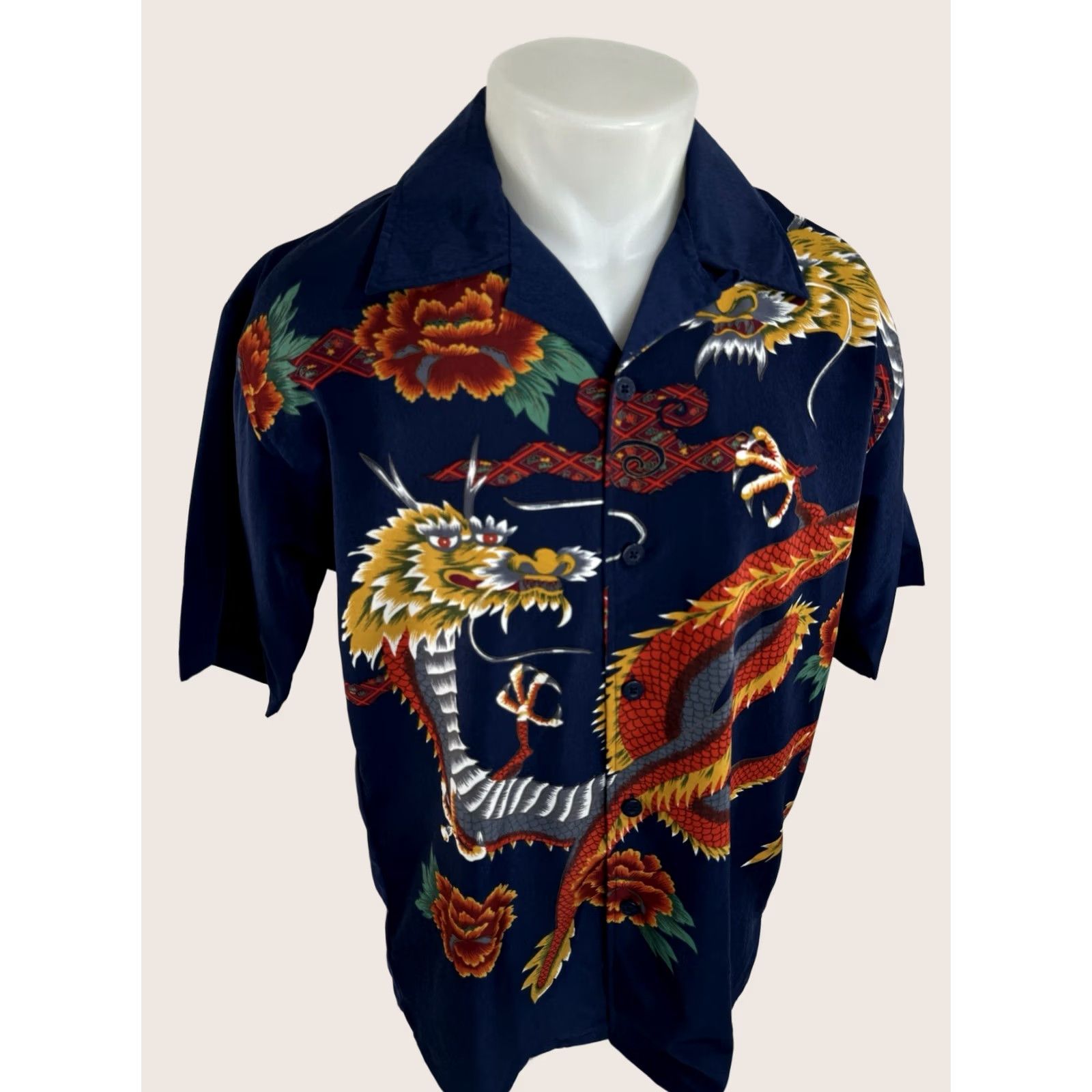 Vintage Dragonfly Dragonfly - Asian Dragons Mens M Shirt - EXCELLENT Shirt Mens M Blue 90s Event - A1 Size US M / EU 48-50 / 2 - 1 Thumbnail