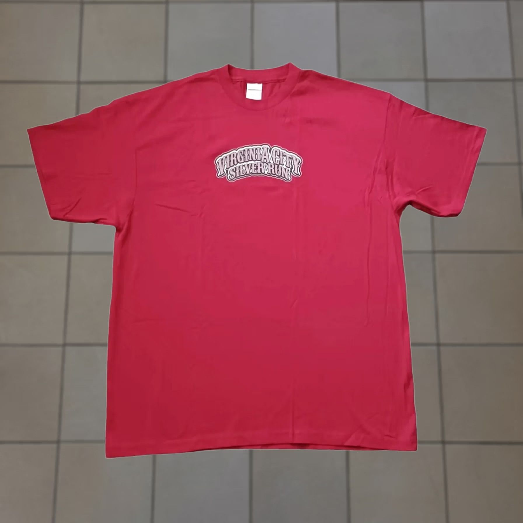 Delta Virginia City Silver Run Shirt Mens XL Red Burgundy Skull Logo Short Sleeve 2012 Delta Cotton Crew Neck T-Shirt Men's Classics Vegabonds? Size US XL / EU 56 / 4 - 1 Thumbnail