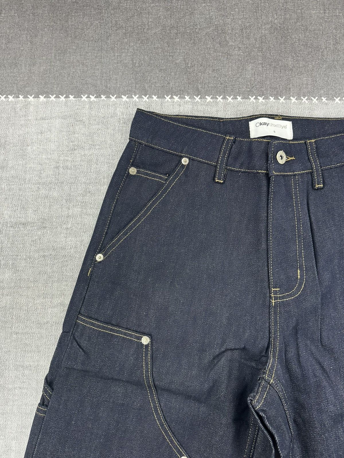 Other OkaythxBye Jeans Double Knee Raw Denim 13oz Selvedge S Size US 30 / EU 46 - 6 Thumbnail