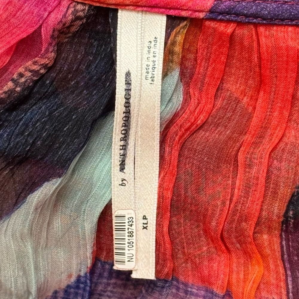 Anthropologie Anthropologie The Marais Printed Chiffon Unlined Sheer Maxi Size XL / US 12-14 / IT 48-50 - 4 Thumbnail