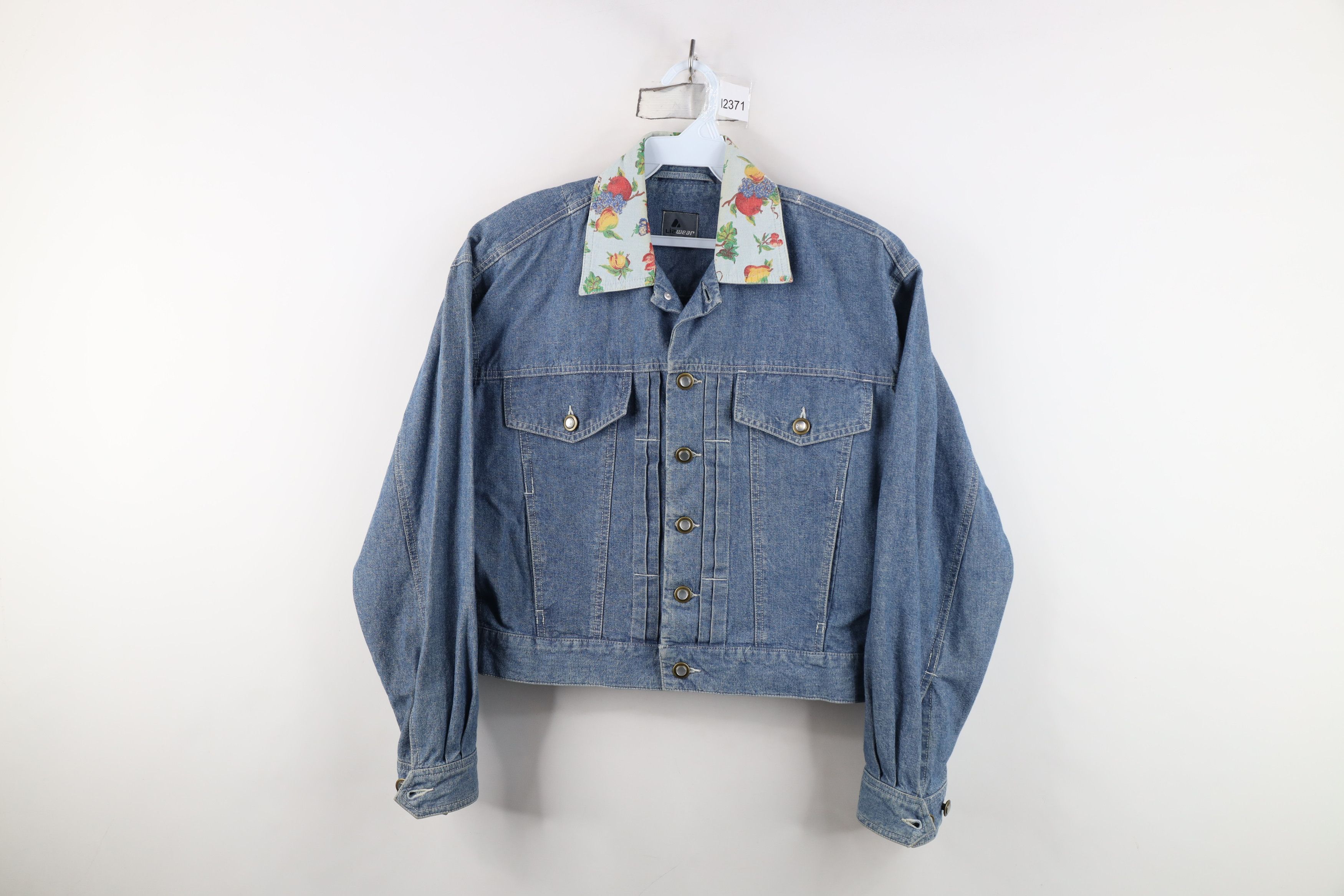 Vintage Vintage 90s Streetwear Flower Chambray Denim Trucker Jacket Size S / US 4 / IT 40 - 1 Thumbnail
