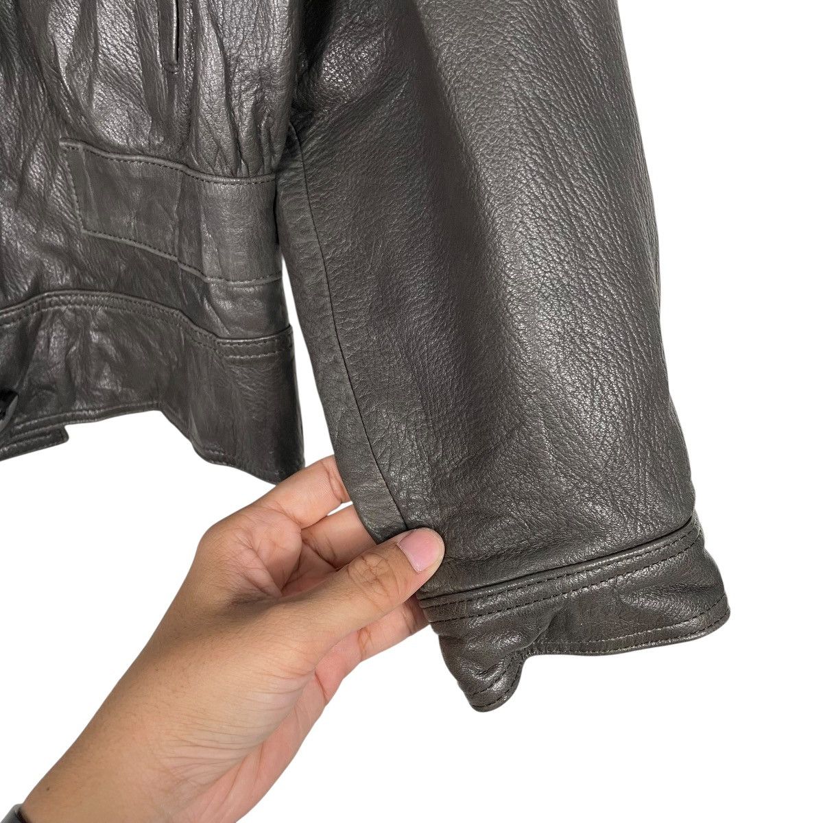 Japanese Brand Talk To By Tokyo Fur Leather Jacket Size M / US 6-8 / IT 42-44 - 13 Thumbnail