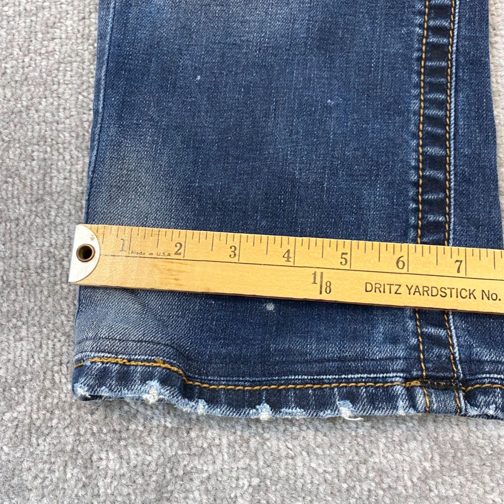 Affliction VINTAGE Affliction Jeans Men 31x27 Straight Fit Relaxed Denim Blue Wash Grunge 2000s Size US 31 - 6 Thumbnail