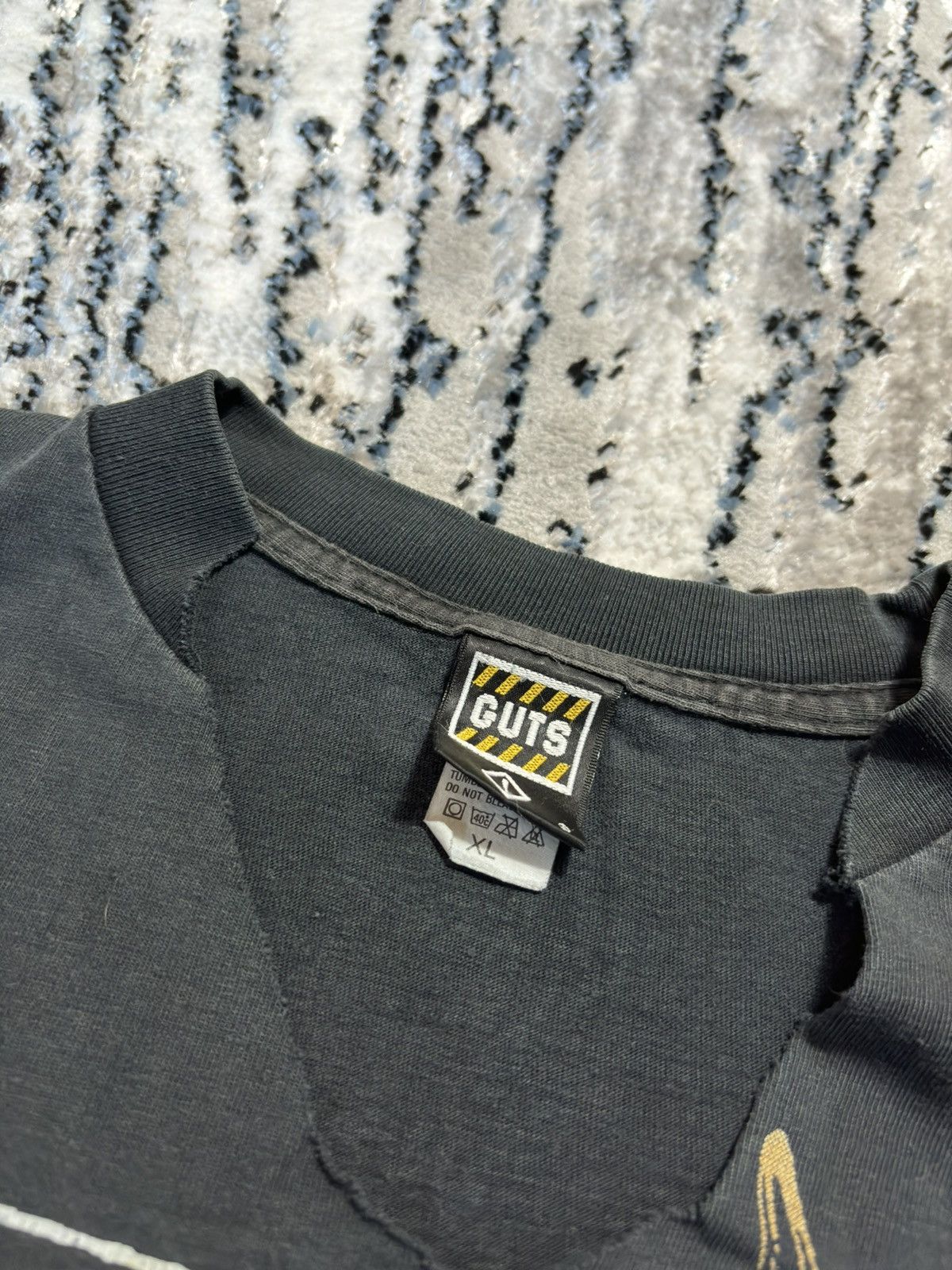 Band Tees × Vintage Vintage distressed single stitch t shirt wake eat work 90s Size US XL / EU 56 / 4 - 3 Thumbnail