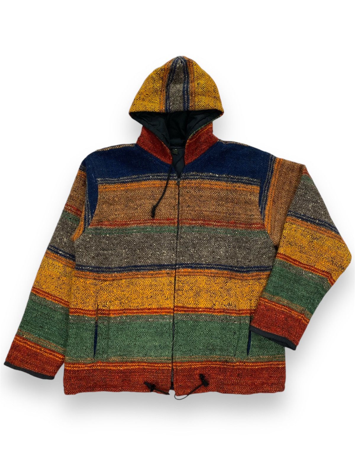 Native Vintage Wool Stripes Hooded Jacket Size US M / EU 48-50 / 2 - 1 Thumbnail