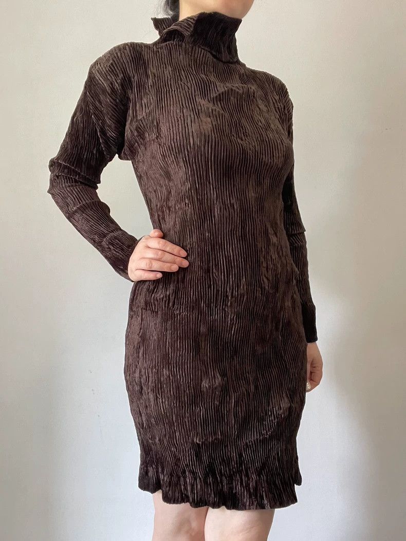 Issey Miyake Issey Miyake Brown dress Size M / US 6-8 / IT 42-44 - 5 Thumbnail