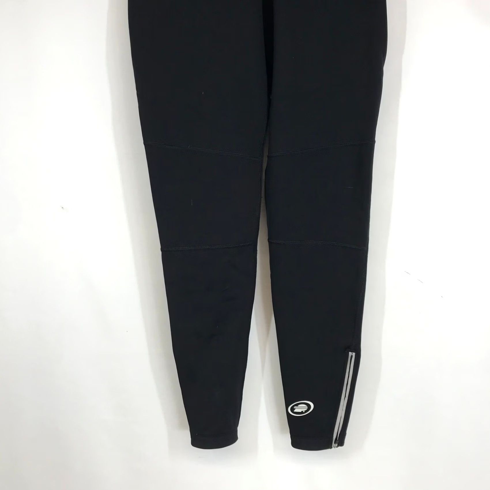 Vintage Performance Bike Womens XL Black Fleece Lined Cycling Leggings Padded Ankle Zip Size 40" / US 18 - 3 Thumbnail