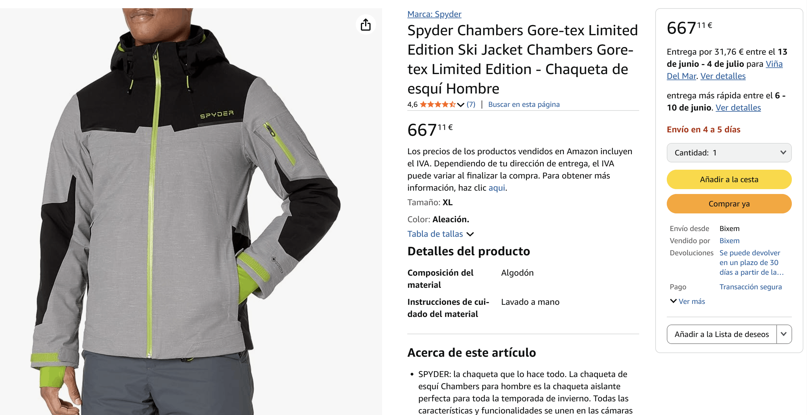 Sp5der Spyder GORE-TEX Ski Jacket Men’s Waterproof Snow Coat Size M Size US M / EU 48-50 / 2 - 8 Thumbnail
