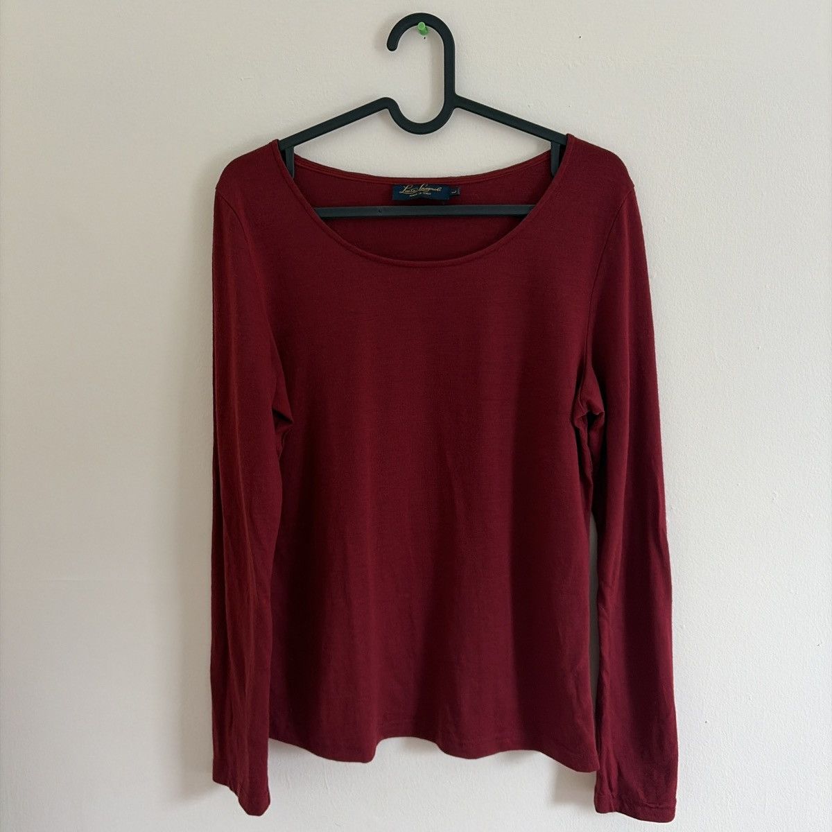 Other Lusia Spagnoli Burgundy Wool Top Size L / US 10 / IT 46 - 1 Thumbnail