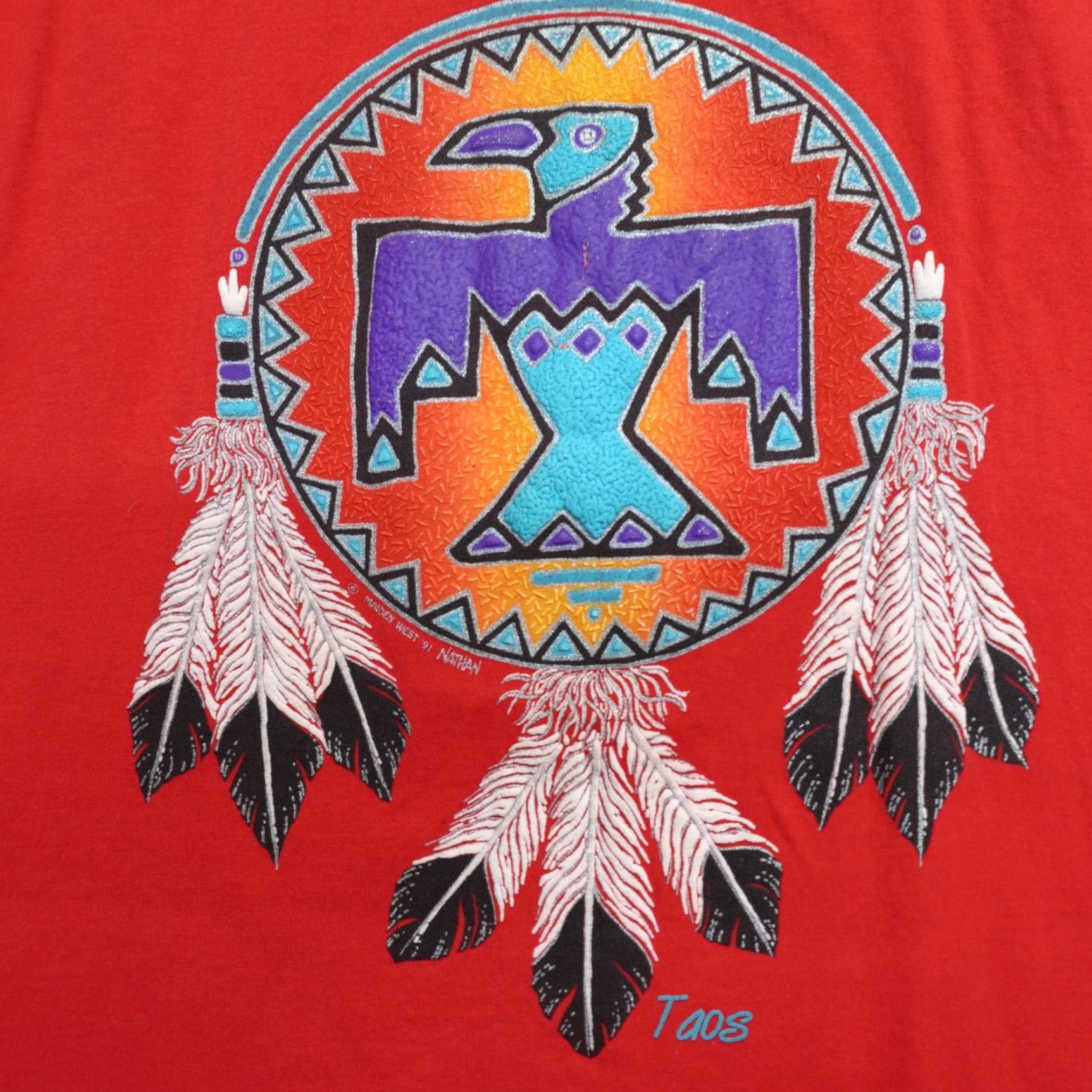 Vintage VINTAGE New Mexico Taos Shirt Red Dream Catcher USA Made L Mens Size US L / EU 52-54 / 3 - 2 Thumbnail