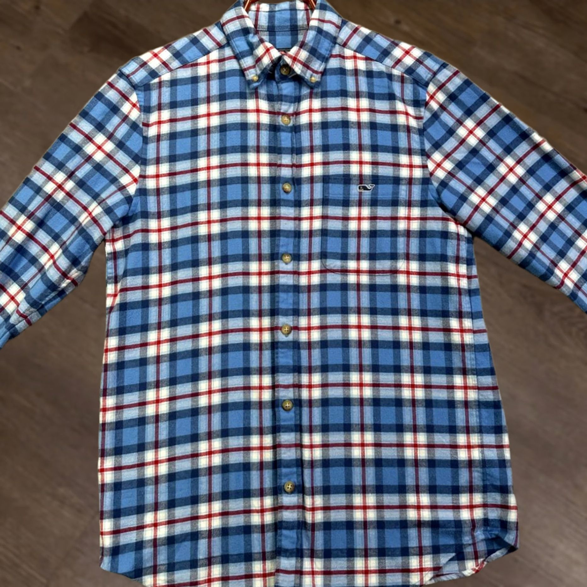 Vineyard Vines Vineyard Vines Flannel Shirt Men Small Blue Plaid Classic Fit Button-Down Pocket Shirt Size US S / EU 44-46 / 1 - 1 Thumbnail