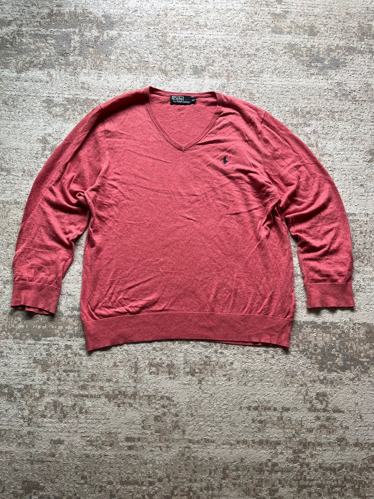 Polo Ralph Lauren Polo Ralph Lauren Sz XL Sweater V-Neck Rose Small Pony Size US XL / EU 56 / 4 - 1 Thumbnail