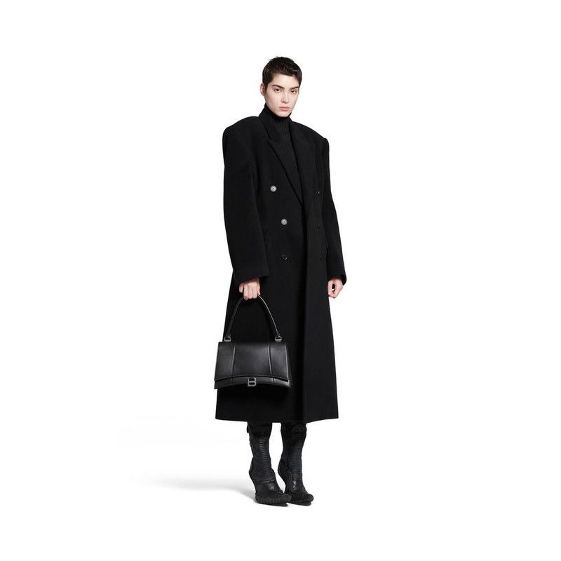 Balenciaga o1tr1nto0226 Size: OS / Hourglass Hinge Medium Handbag Black Size ONE SIZE - 2 Thumbnail