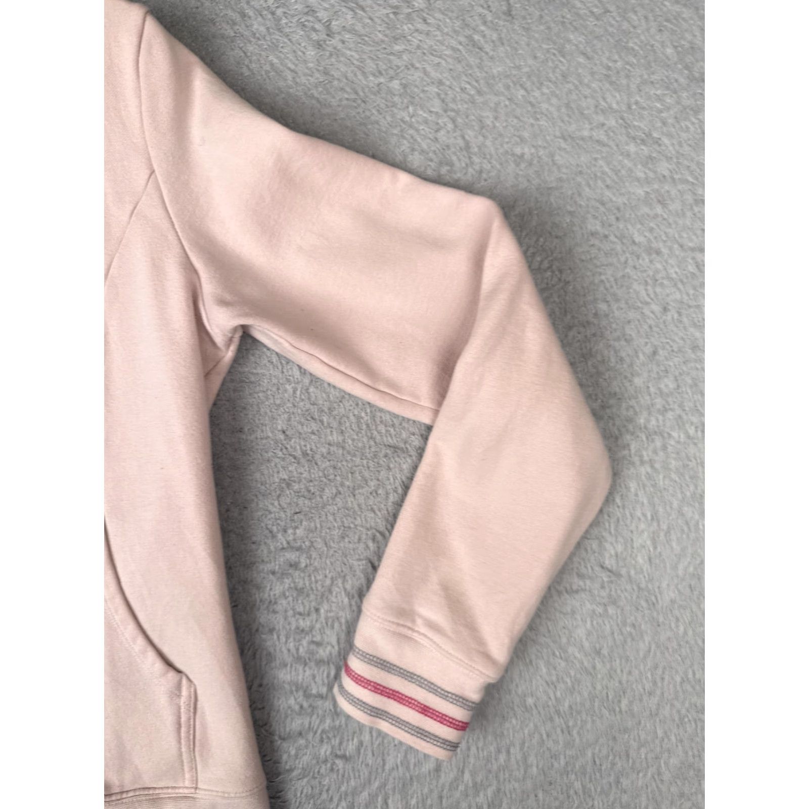 The North Face The North Face Jacket Womens M pink Jersey Hooded Full Zip Striped Outdoor Size M / US 6-8 / IT 42-44 - 2 Thumbnail