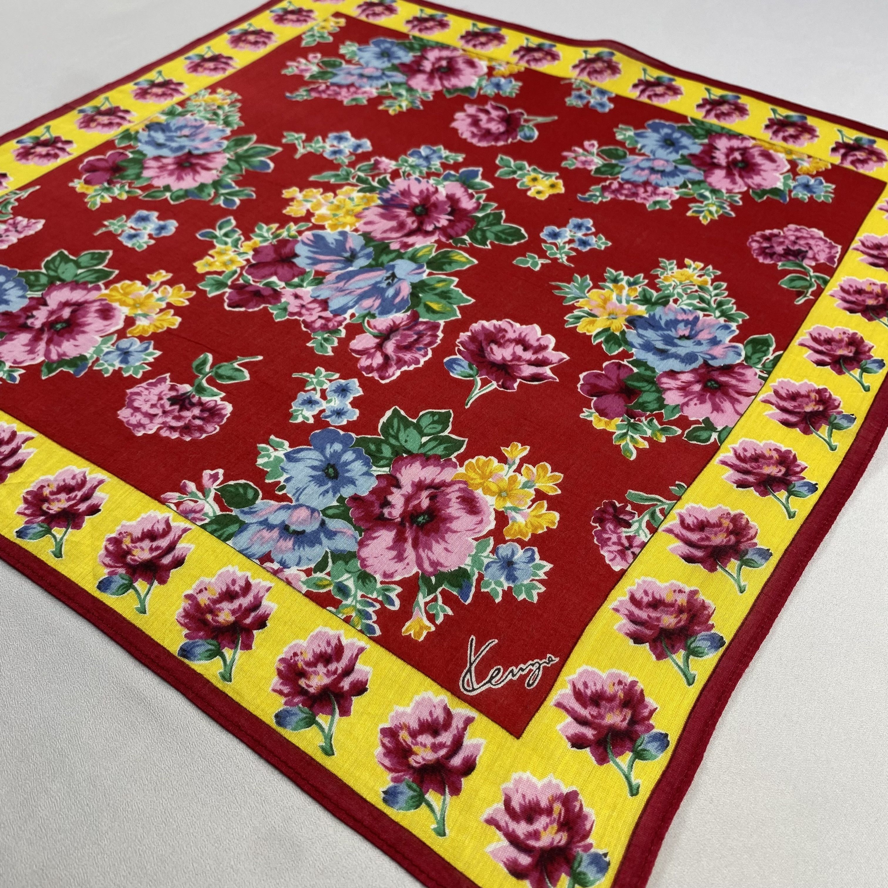 Kenzo × Vintage Kenzo Handkerchief / Neckerchief / Bandana-P1180 Size ONE SIZE - 2 Thumbnail