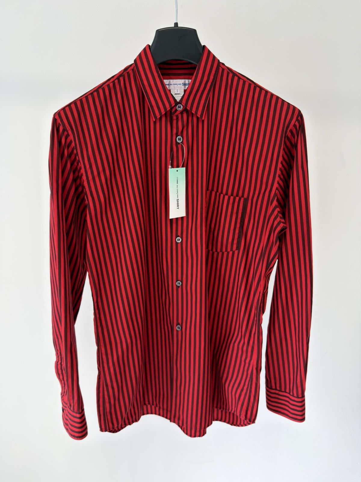 Comme des Garcons Over Dyed Red/Black Striped Shirt Size US S / EU 44-46 / 1 - 18 Thumbnail