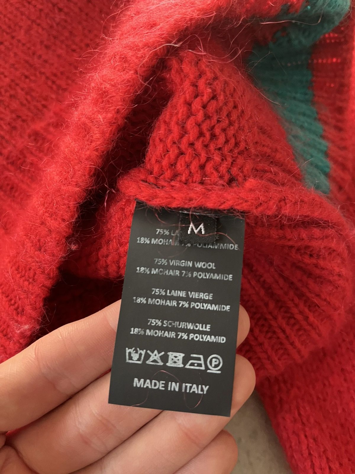 Raf Simons Raf Simons A/W 21 red wool mohair sweater rare Size US M / EU 48-50 / 2 - 9 Thumbnail