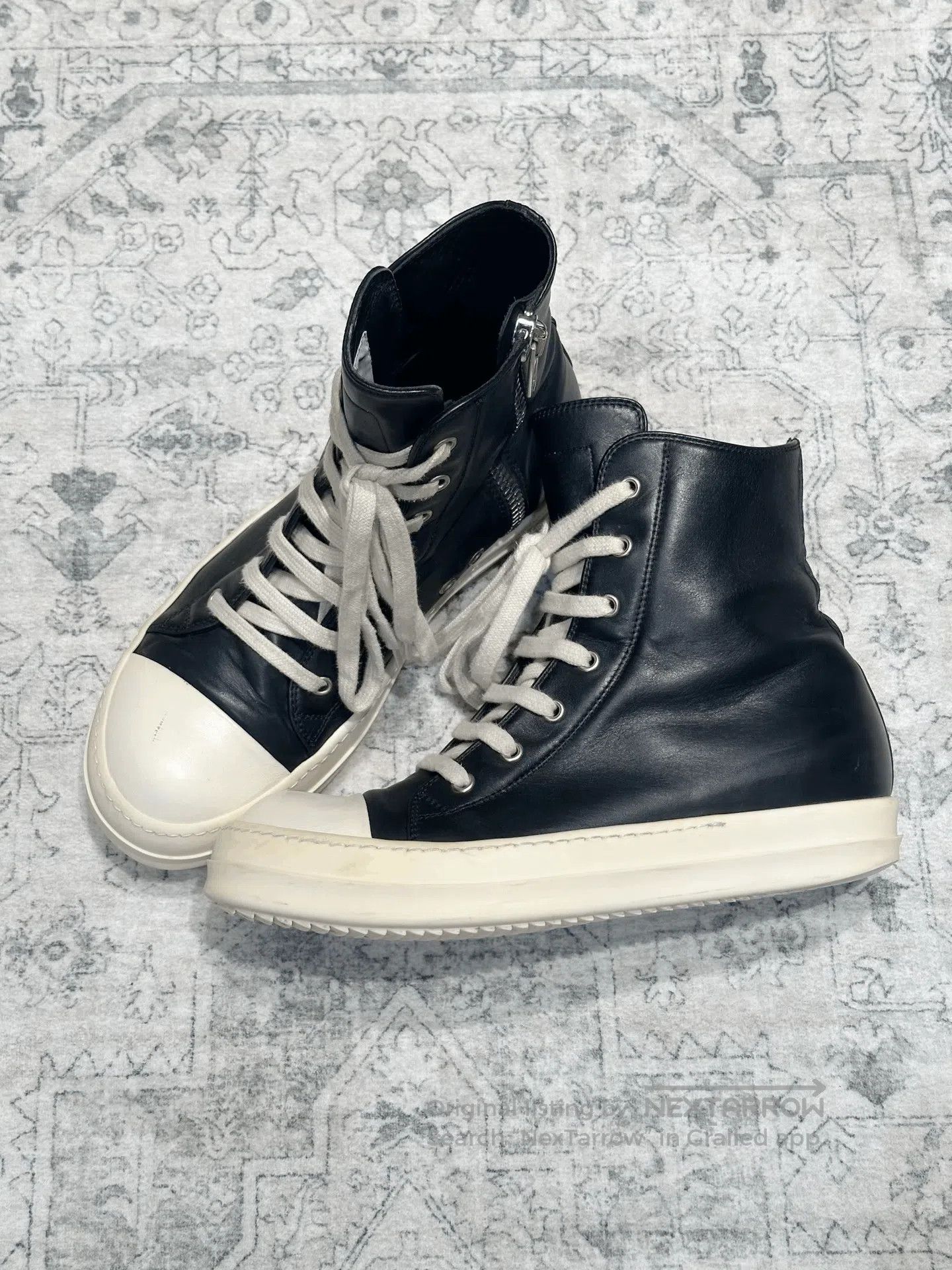 Rick Owens Rick Owens High-Top Leather Sneakers. Size US 7 / EU 40 - 5 Thumbnail