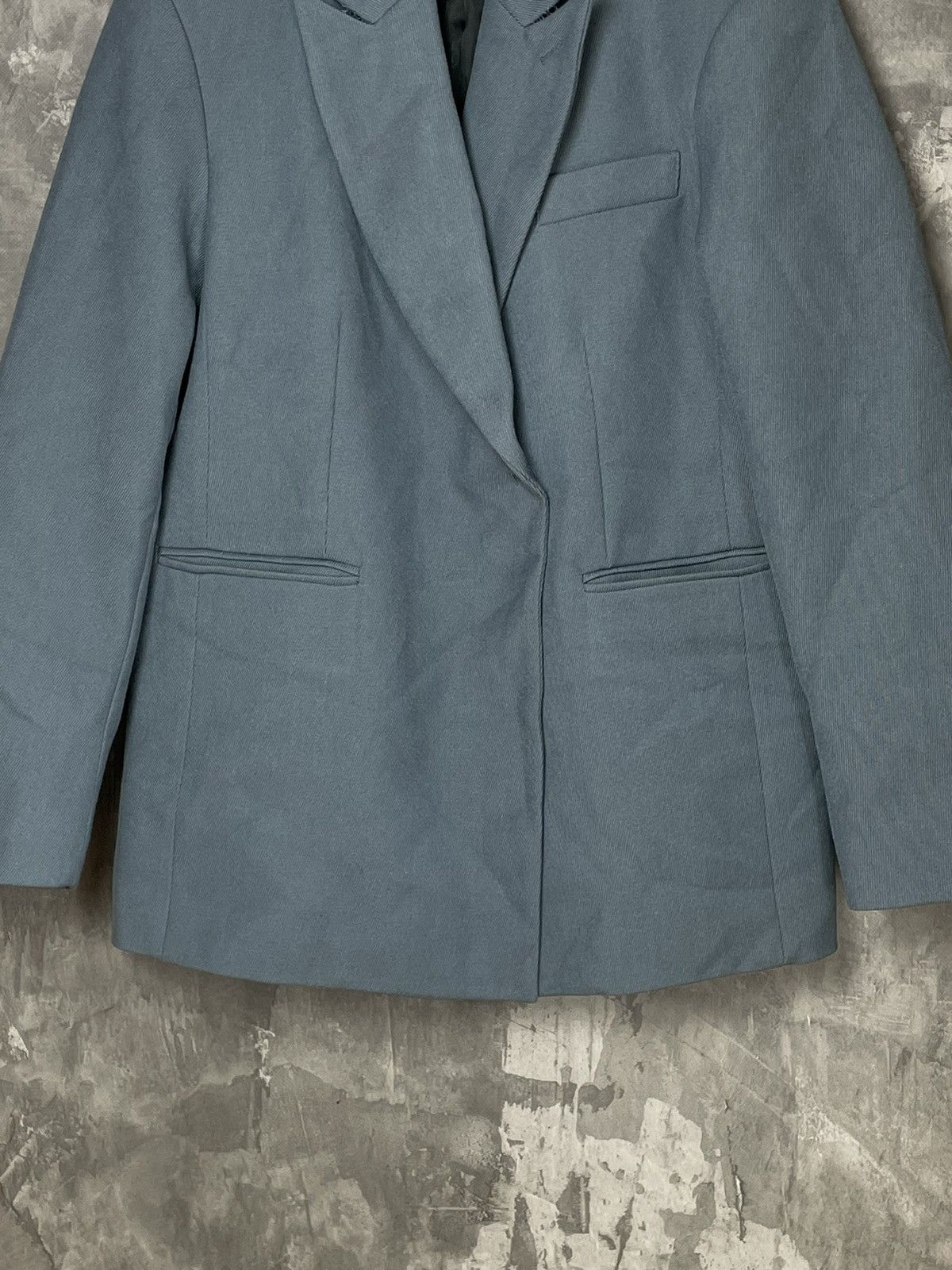 WE11DONE We11done Double Breasted Sky Blue Streetwear Y2K Logo blazer Size 40R - 12 Thumbnail
