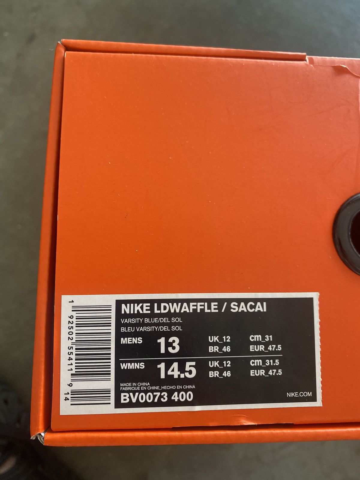Nike × Sacai Nike Sacai LD Waffle Varsity Blue Size US 13 / EU 46 - 2 Thumbnail