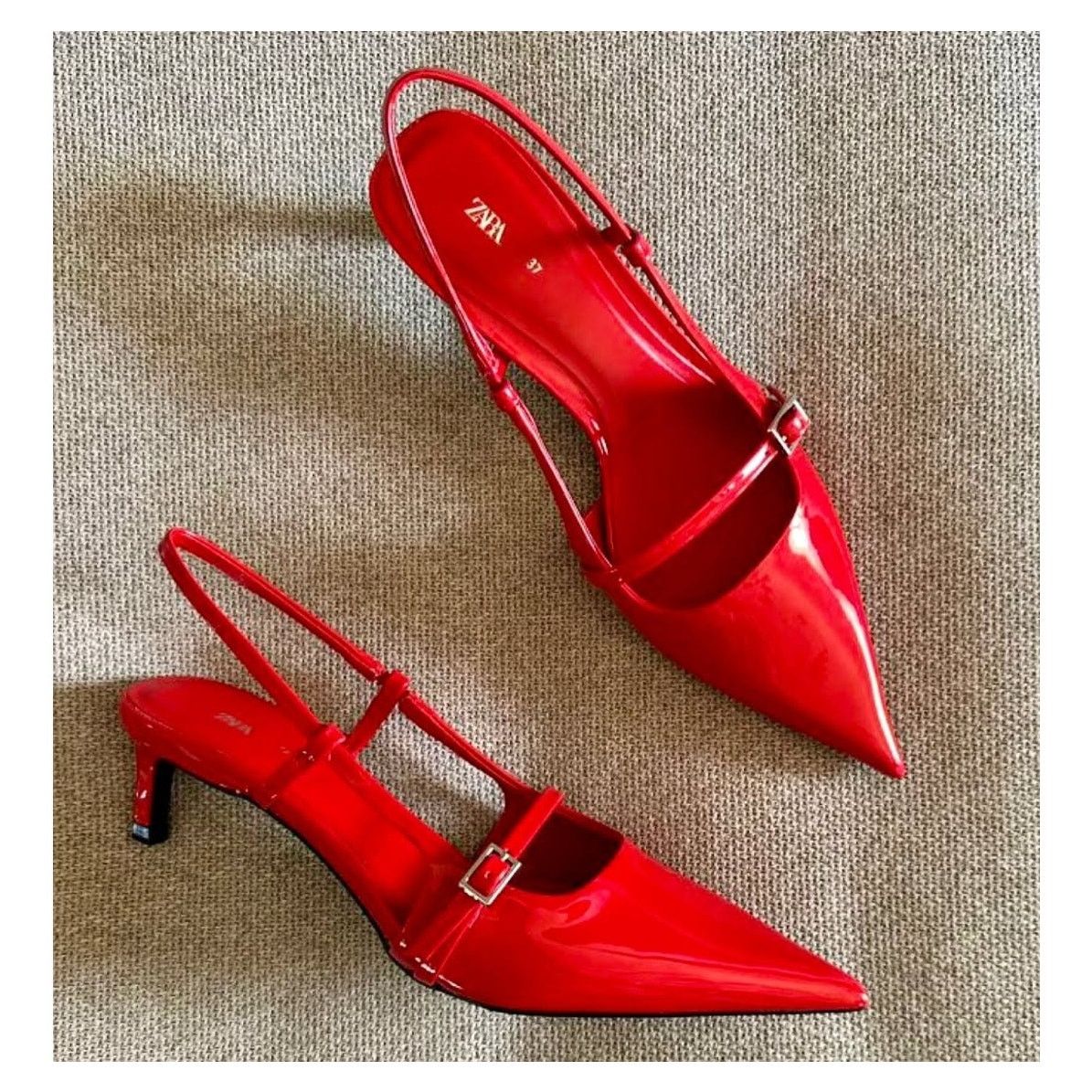 Zara ZARA Red Kitten Heels NWT Size US 7.5 / IT 37.5 - 9 Thumbnail
