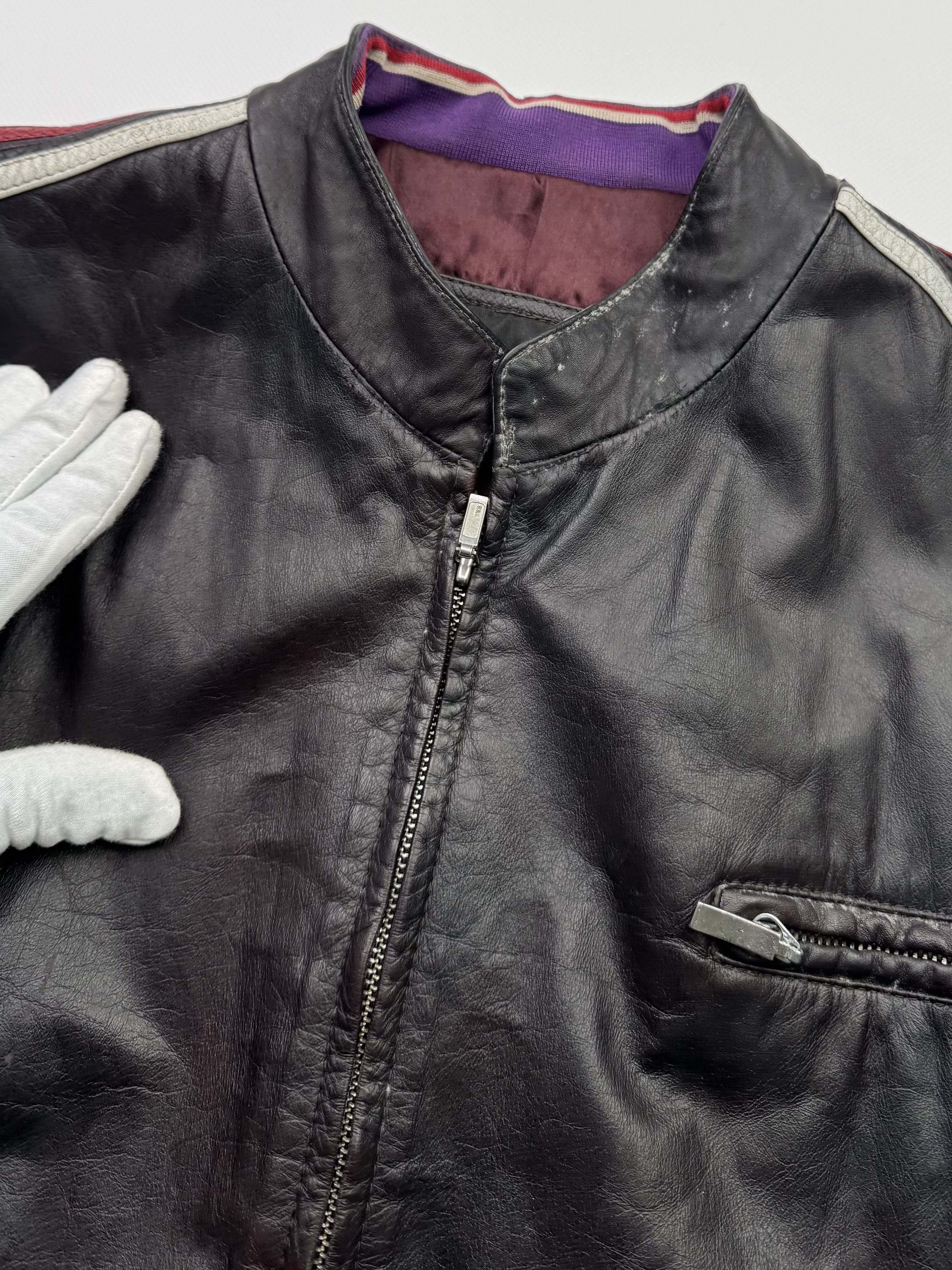 Vintage Vintage Leather Racing Style Jacket B503(V219)E2 Size US XXL / EU 58 / 5 - 5 Thumbnail