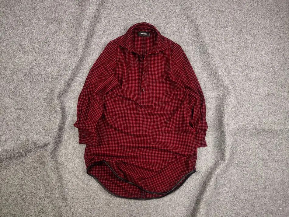 Dsquared2 authentic Red Checkered Casual Wool Tunic Dress