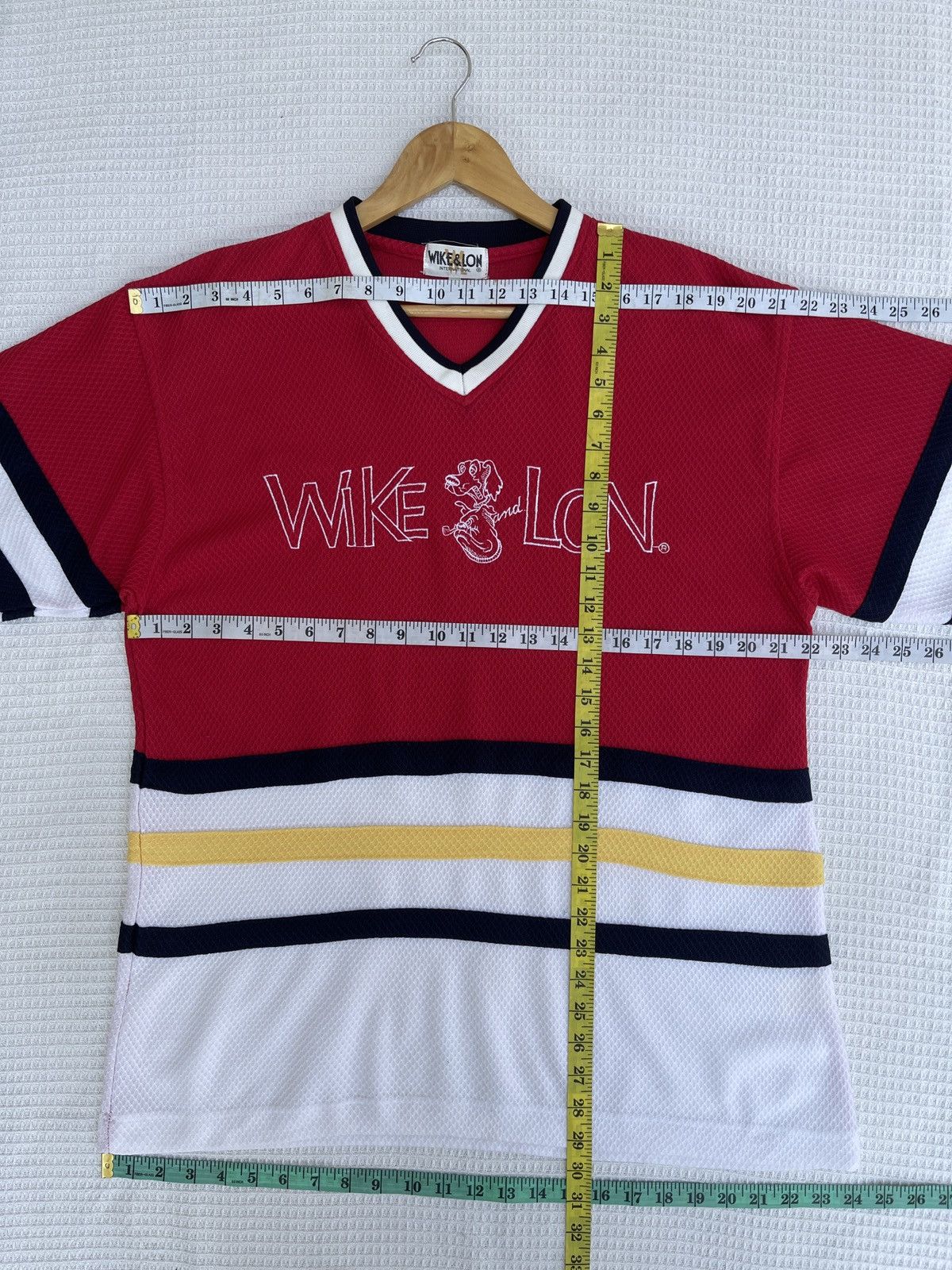 Vintage Rare🔥Vintage Wike & Lon Multicolour Jersey T-Shirt Size US L / EU 52-54 / 3 - 9 Thumbnail