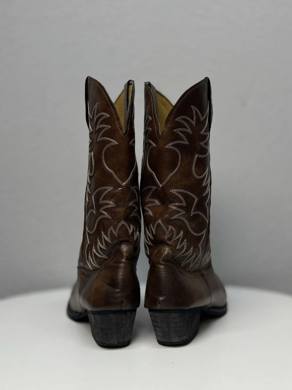 Western Rise 👉 Vintage High Leather Cowboy Boots – Rick Owens Opium Size US 9 / EU 42 - 6 Thumbnail