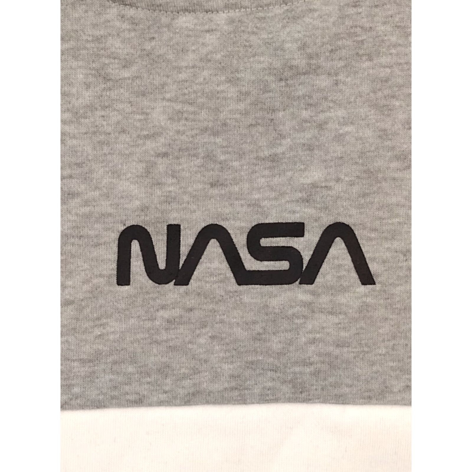 NASA NASA Graphic Sweatshirt Color Block Grey/White/Black M - Unisex Cotton Blend Crew Neck Pullover, NASA Logo, Long Sleeve Size US M / EU 48-50 / 2 - 6 Thumbnail