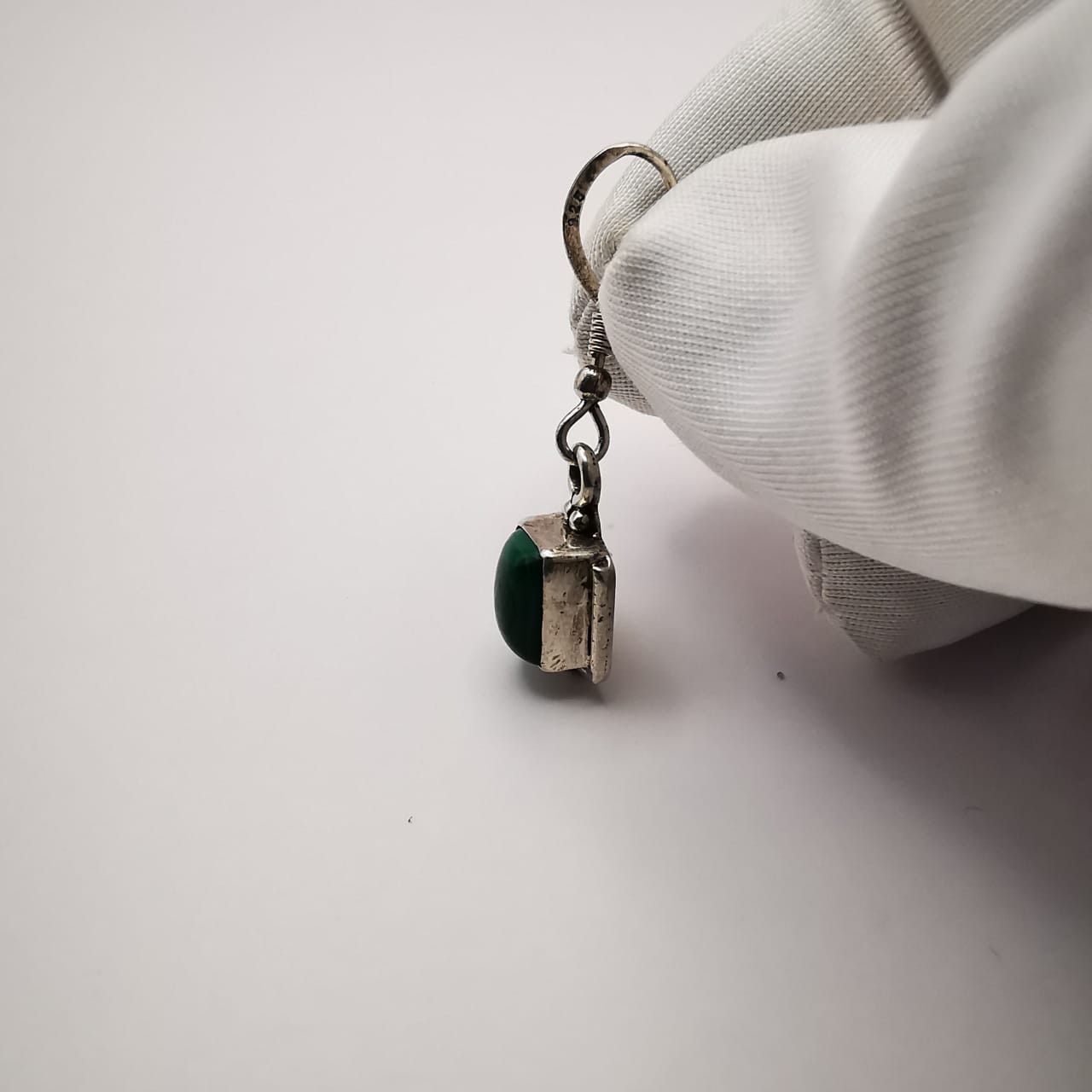 Vintage Vintage Earrings Malachite Box 925 Sterling Silver, Size ONE SIZE - 5 Thumbnail