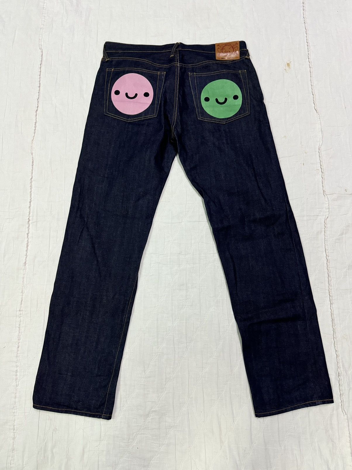 Evisu × Japanese Brand EVISU SMILEY DENIM MINT CONDITION Size US 37 - 1 Thumbnail