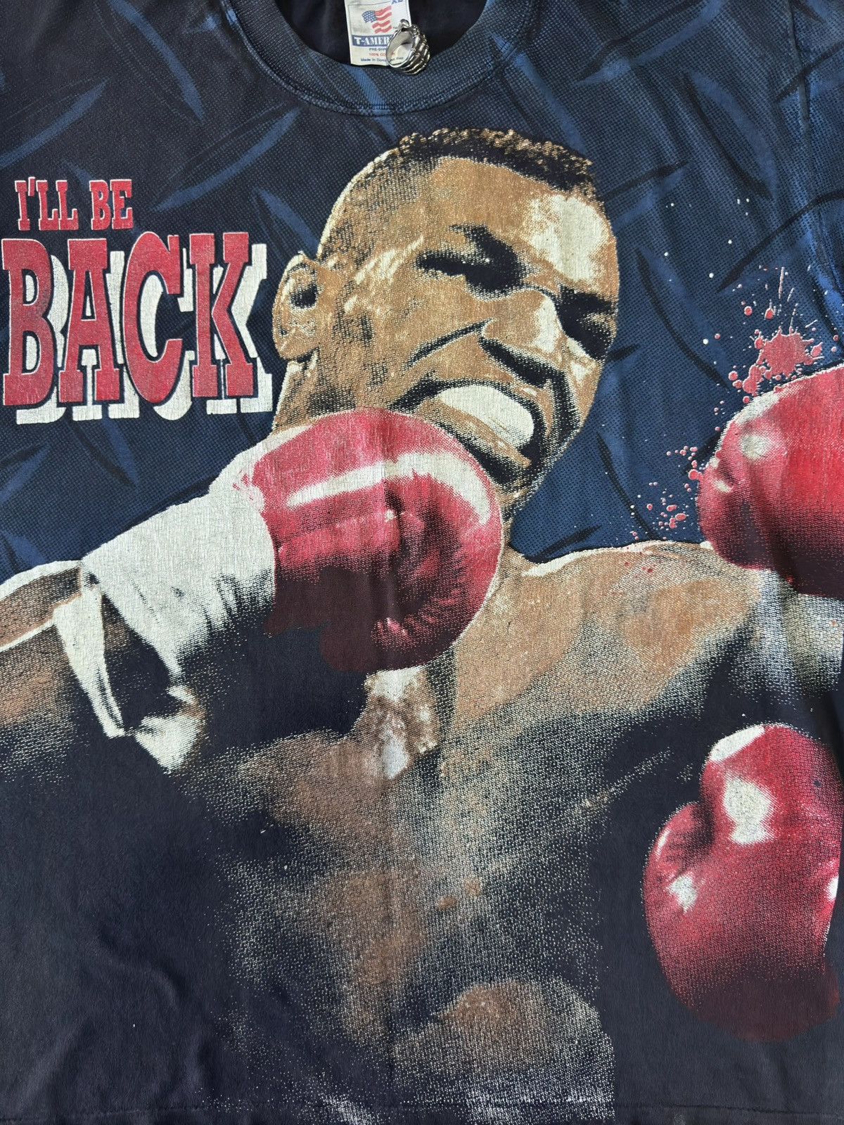 Vintage May 1995 Mike Tyson 90’s Champion Boxing AOP T-America Shirt Size US XL / EU 56 / 4 - 6 Thumbnail