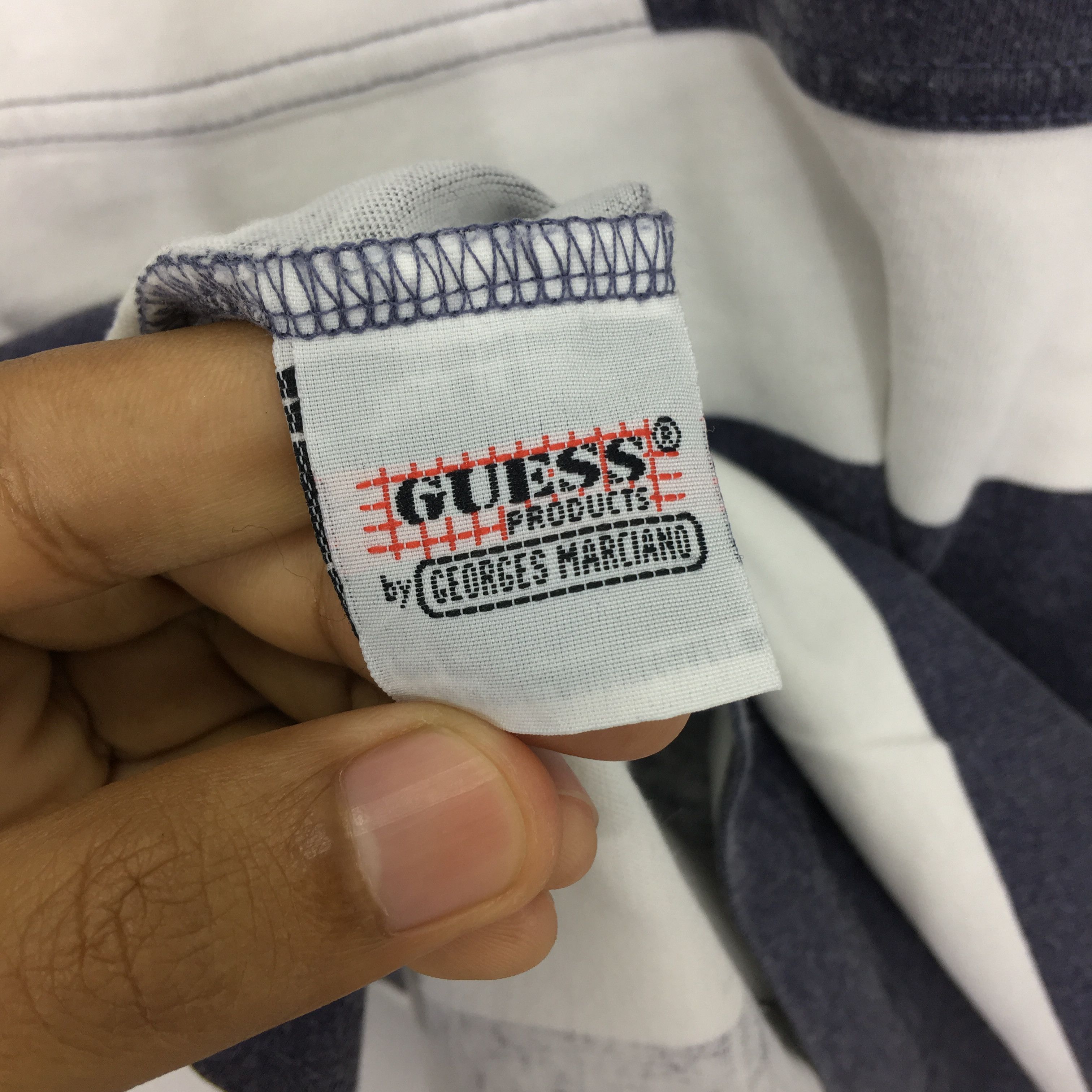 Georges Marciano × Guess × Vintage Vintage Guess Jeans Usa by Georges Marciano Striped Shirt Size US L / EU 52-54 / 3 - 8 Thumbnail