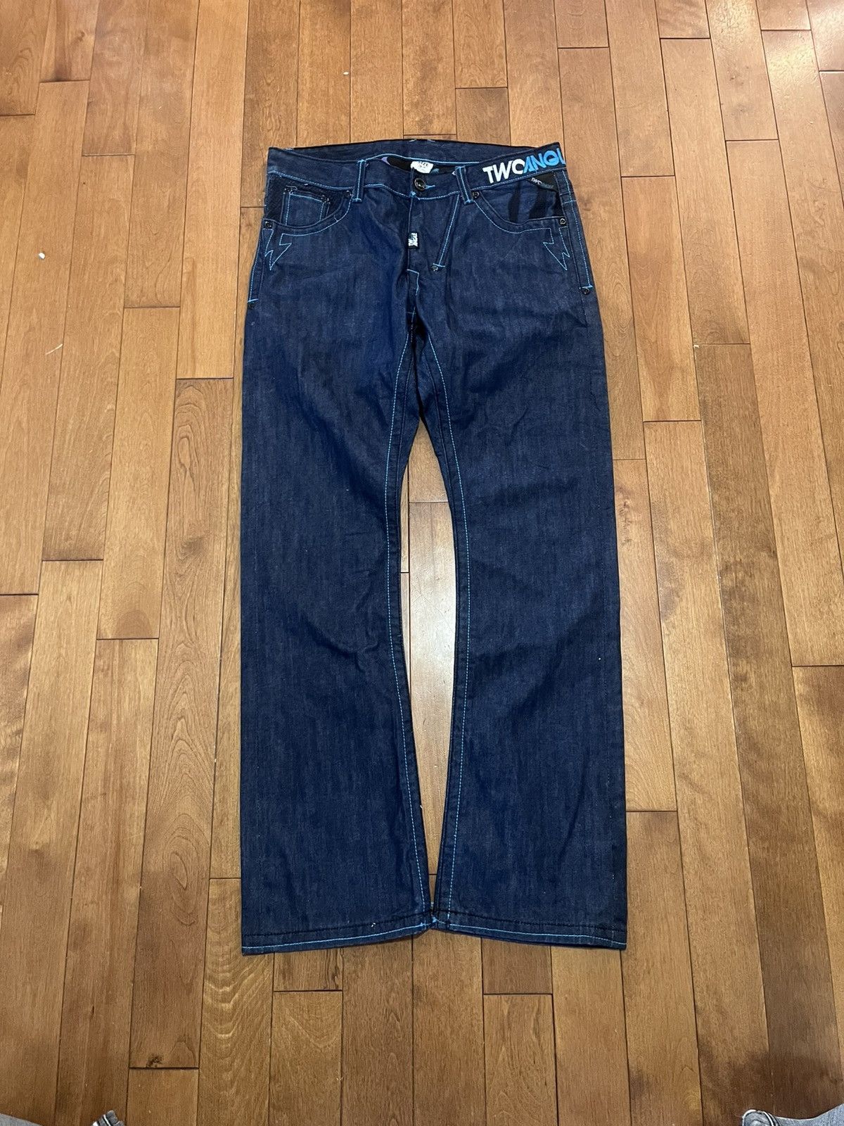 Vintage Crazy y2k jeans with felt pocket Size US 34 / EU 50 - 3 Thumbnail