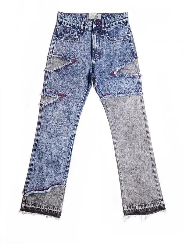 VIBE Vintage Deconstructed Panel Washed High Street Jeans Size US 32 / EU 48 - 1 Thumbnail