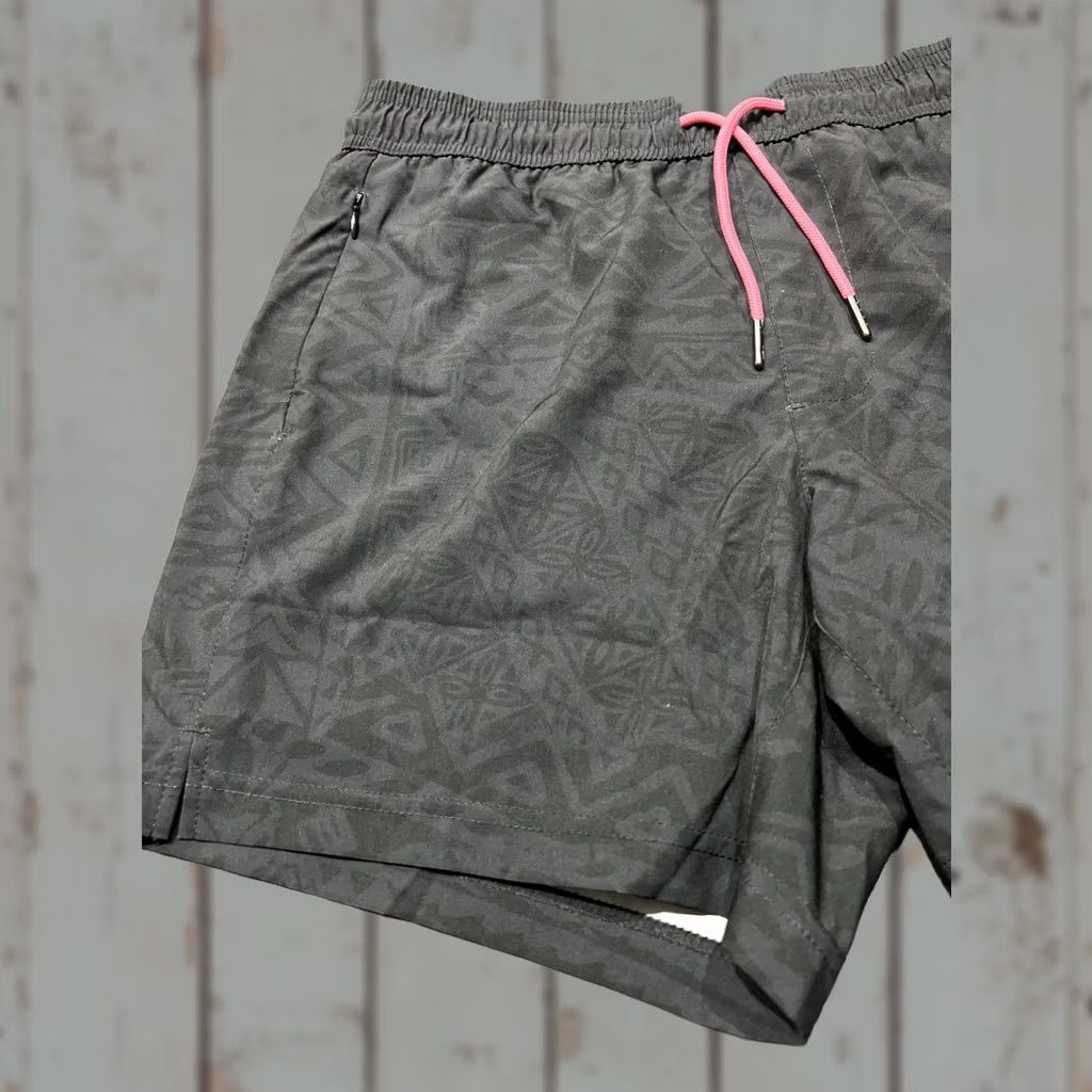 Vintage Maagmic Swim Trunks Maagmic Printed Black TribalTime Size M Medium Men Bottom Swimsuit Black Mens Size US 31 - 1 Thumbnail