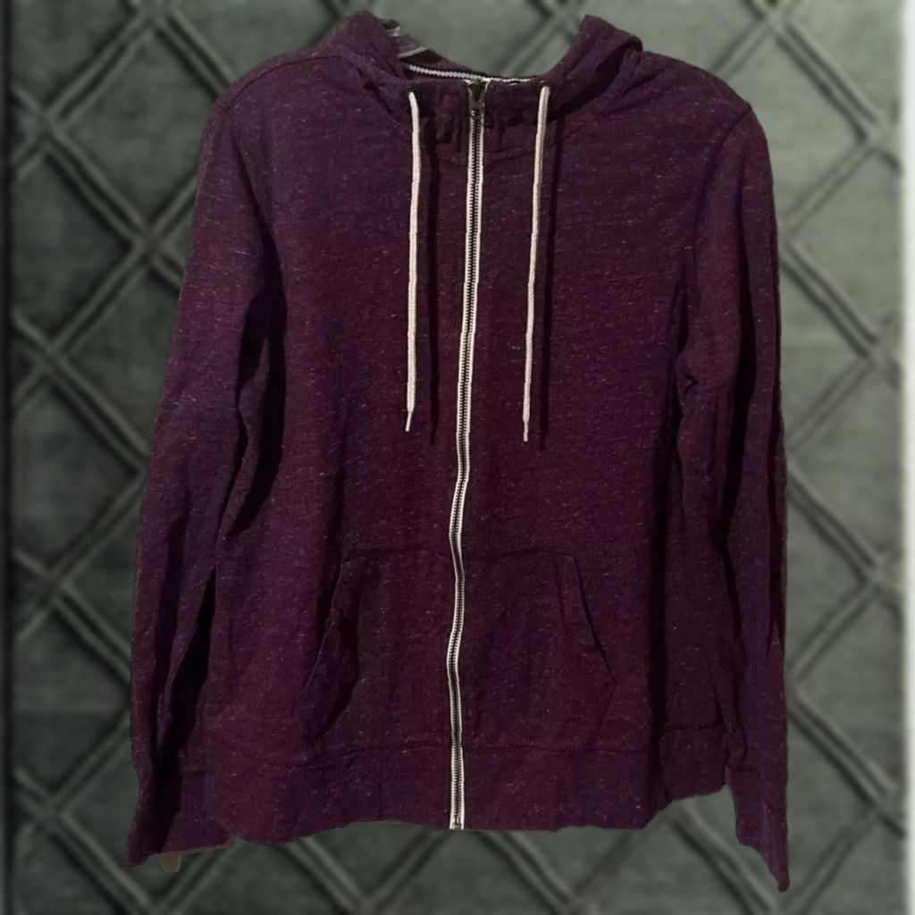 Vintage Danskin Hoodie Full Zip Lightweight Athleisure Purple L Women Regular Size Size L / US 10 / IT 46 - 1 Thumbnail
