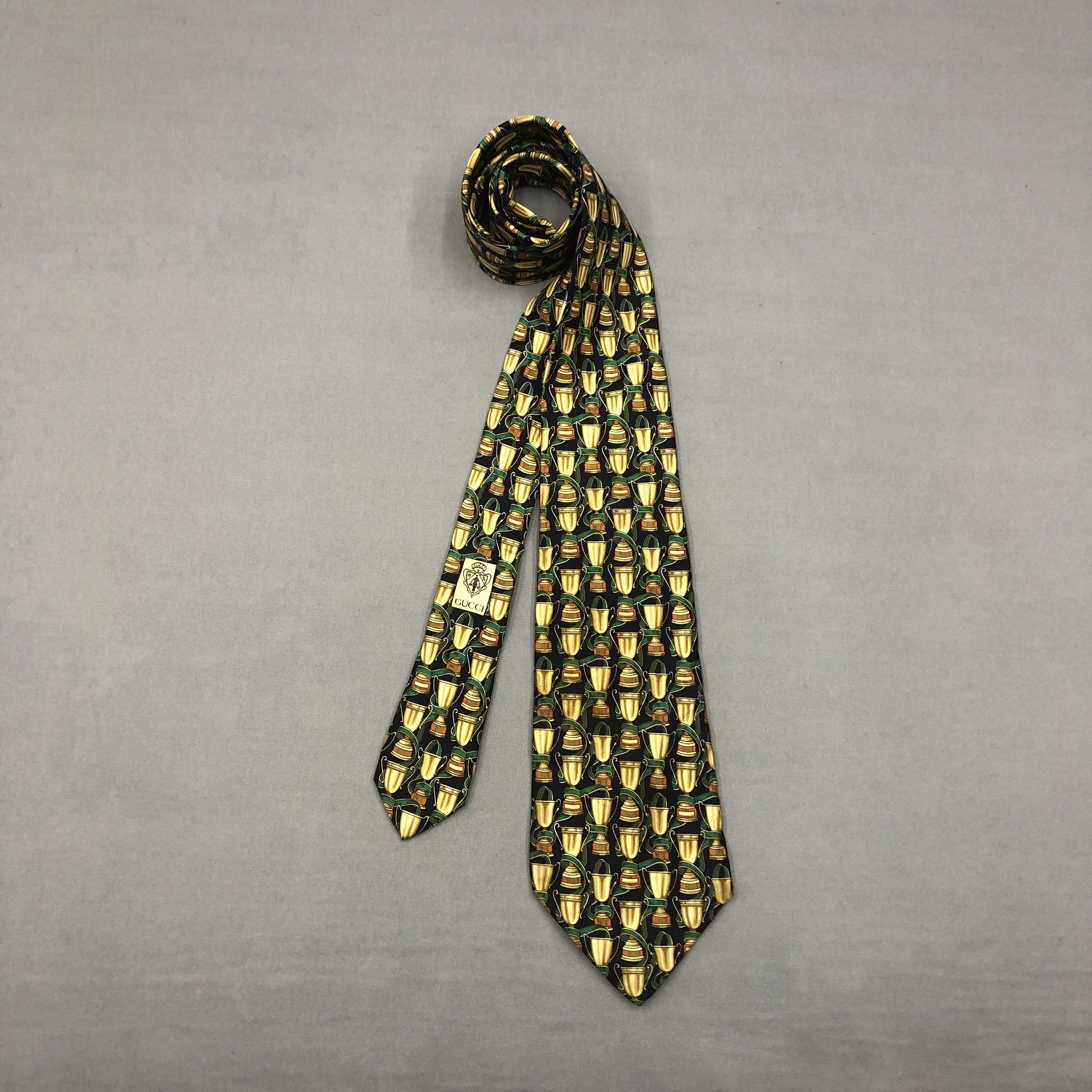 Gucci Vintage Gucci SILK Necktie Cravate Pure Silk Neck Tie Size ONE SIZE - 1 Thumbnail