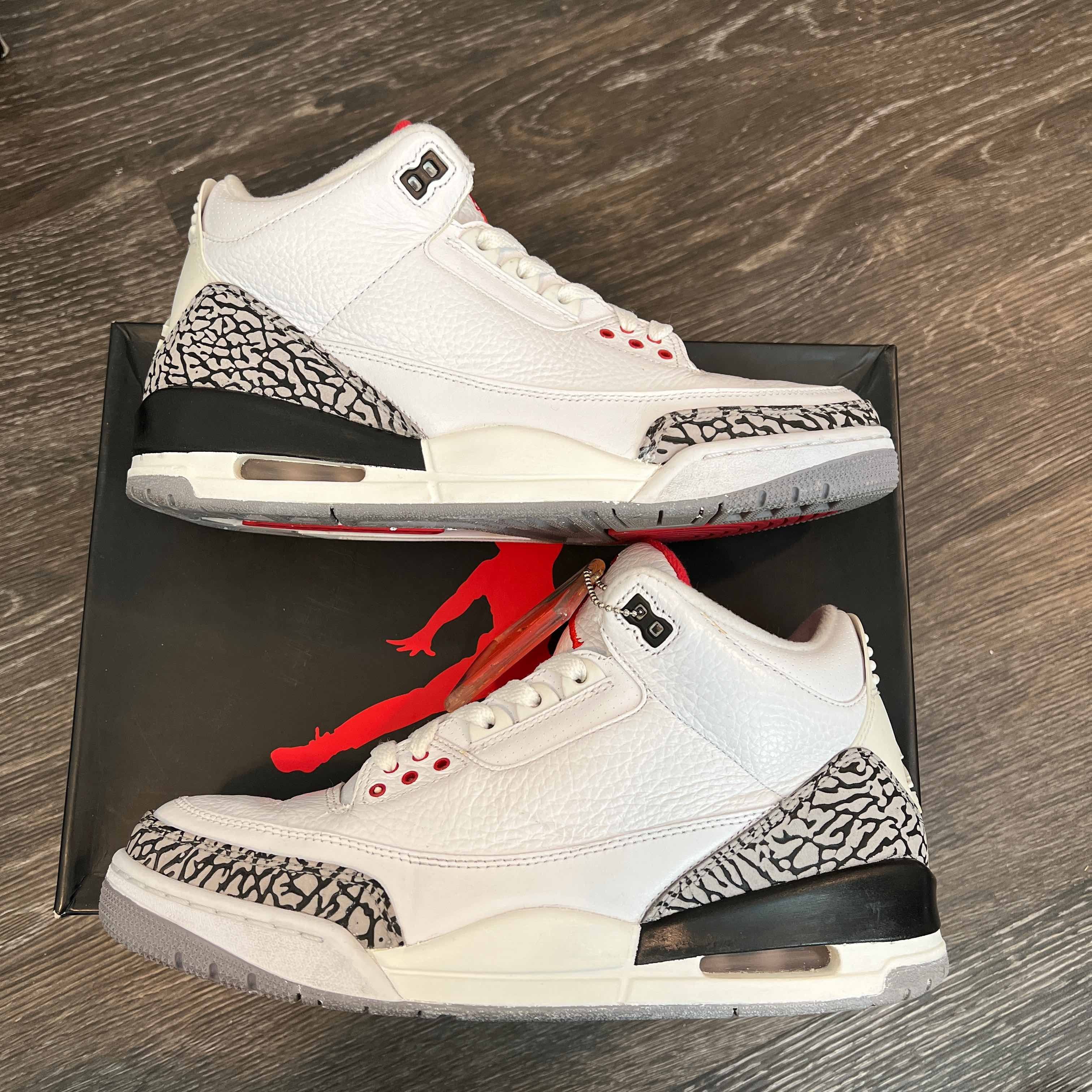 Air Jordan buy 3 white cement size 9