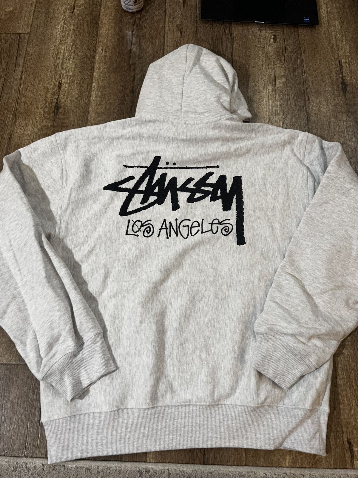 image of Stussy Los Angeles Hoodie in Cream, Men's (Size 2XL)