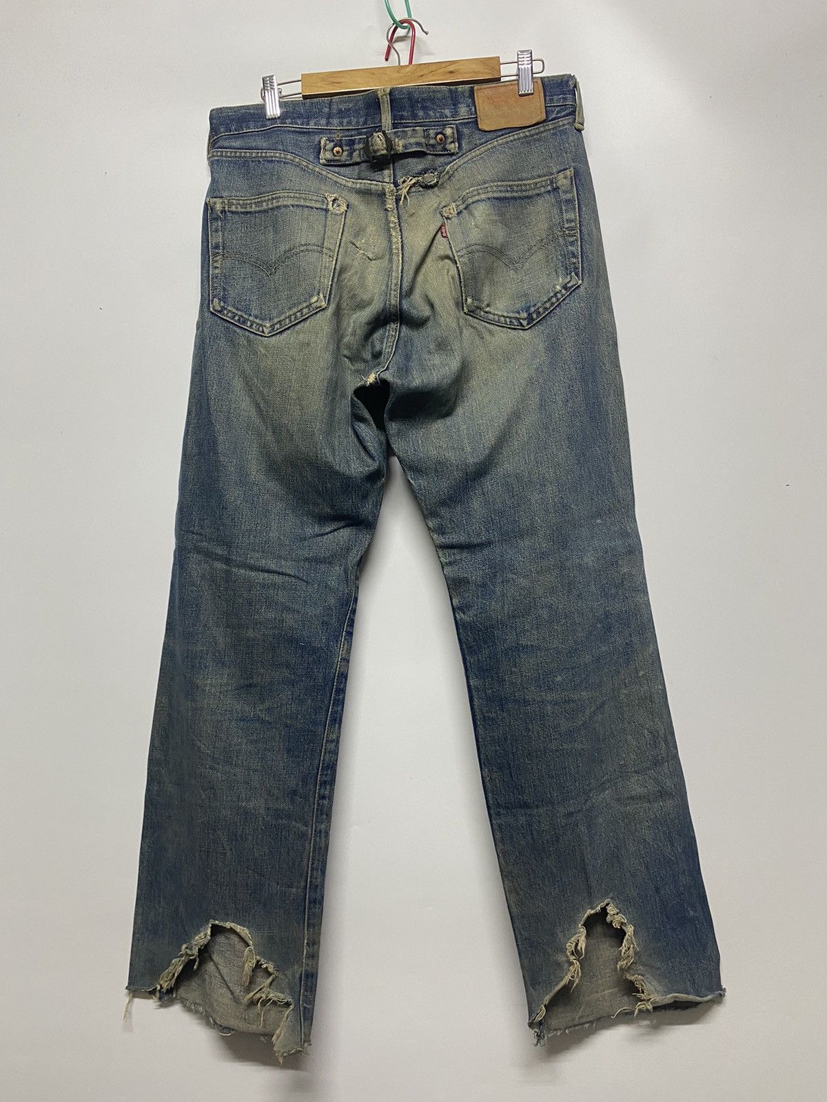 Levi's Levis BE 502 Button J22 Selvedge Distressed Denim Jeans Size US 34 / EU 50 - 2 Thumbnail