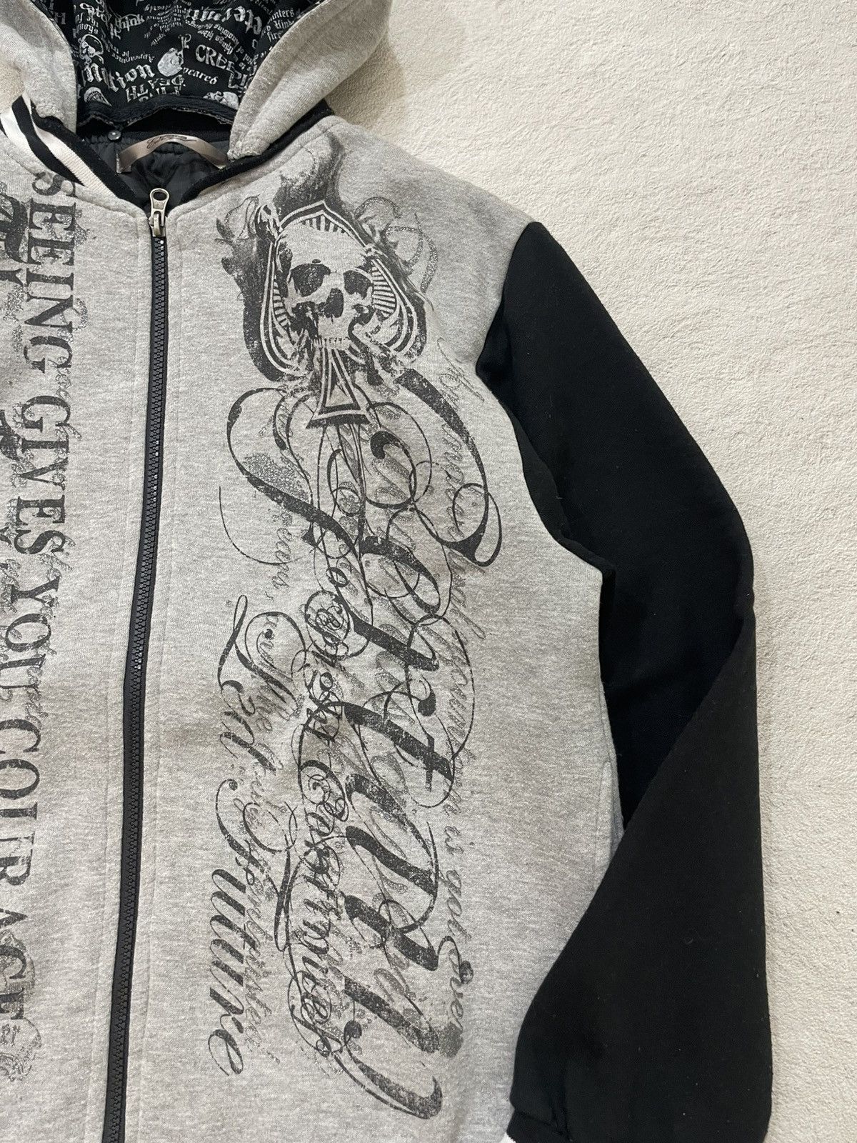 Japanese Brand 2000s Japanese Poem Hooded gothic Ifsix LGB hysteric Y2K Size US L / EU 52-54 / 3 - 4 Thumbnail