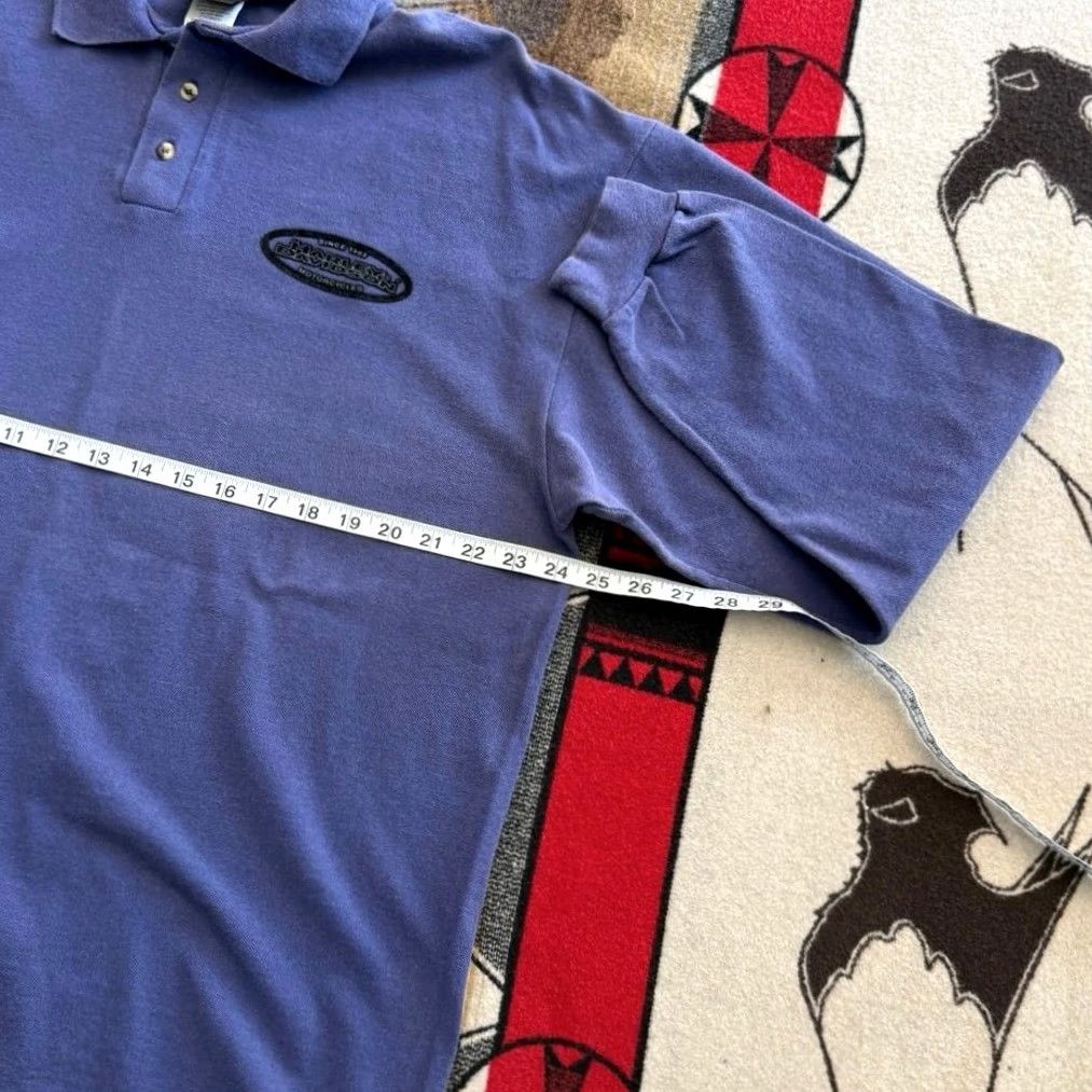 Harley Davidson VINTAGE Harley Davidson Polo Shirt Adult XL Blue Long Sleeve Biker Motorcycle 90s Y2k Mens Size US XL / EU 56 / 4 - 7 Thumbnail