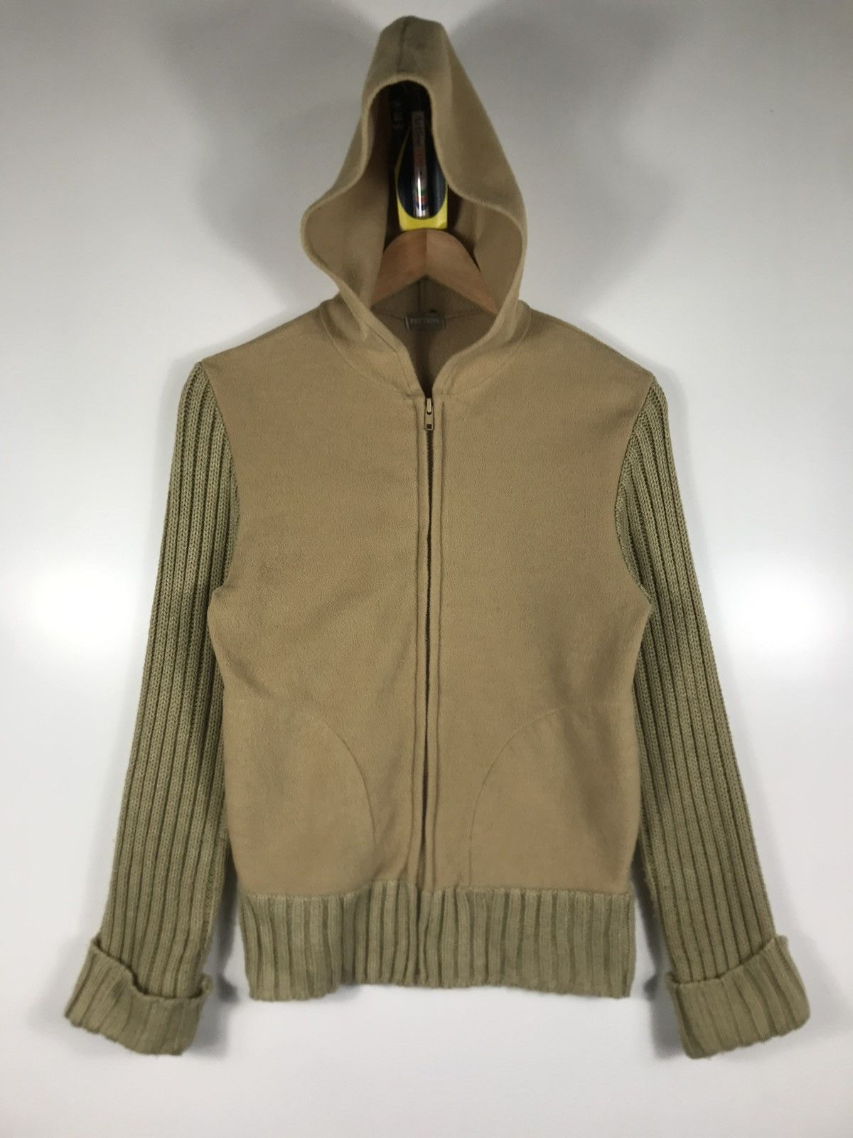 Aran Isles Knitwear × Japanese Brand × Vintage ⚡️Vintage Pattern Hooded Sleeve Knit Sweater Jacket Size M / US 6-8 / IT 42-44 - 1 Thumbnail