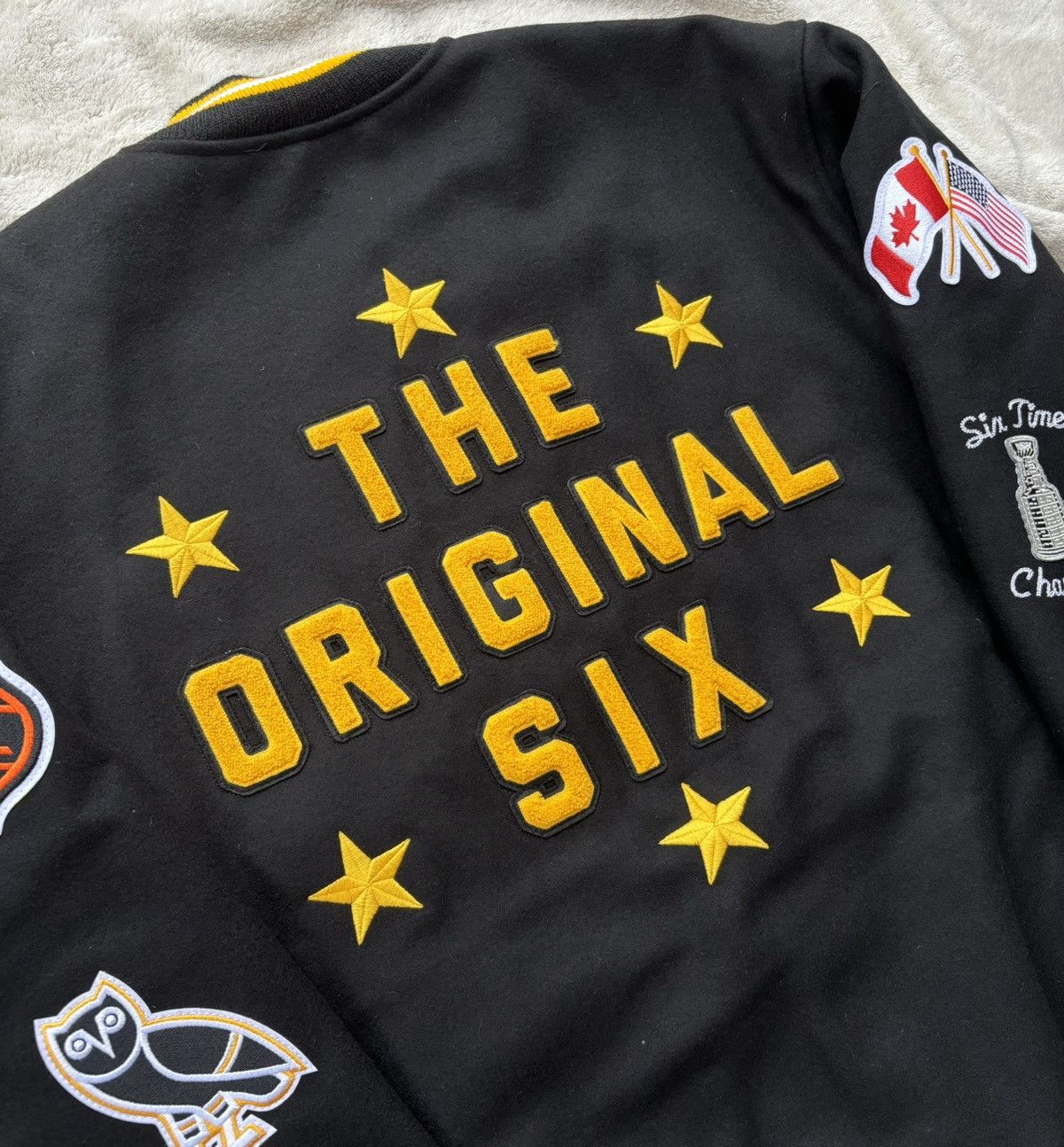 NHL × October's Very Own OVO x Boston Bruins Varsity Jacket Size US XXL / EU 58 / 5 - 6 Thumbnail