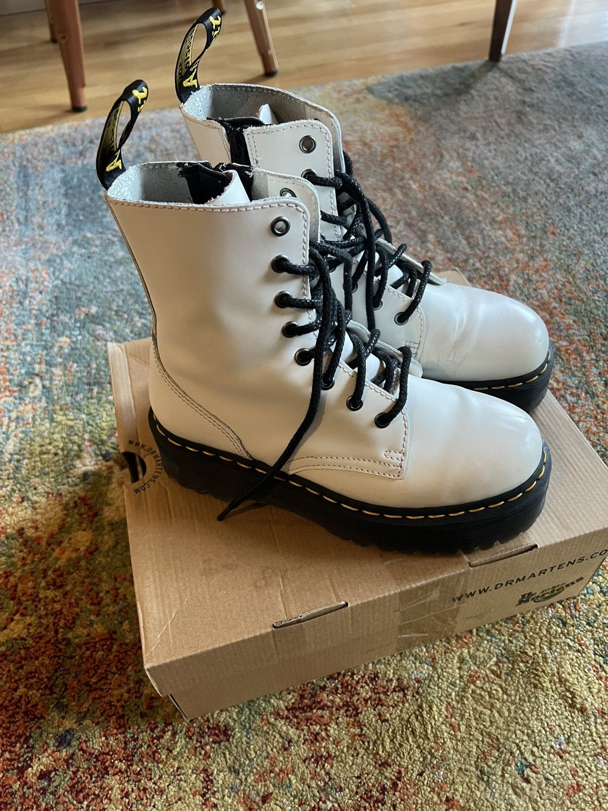 Dr. Martens White Doc Martens Jadon Polished Size 7 Womens Size US 7 / IT 37 - 3 Thumbnail