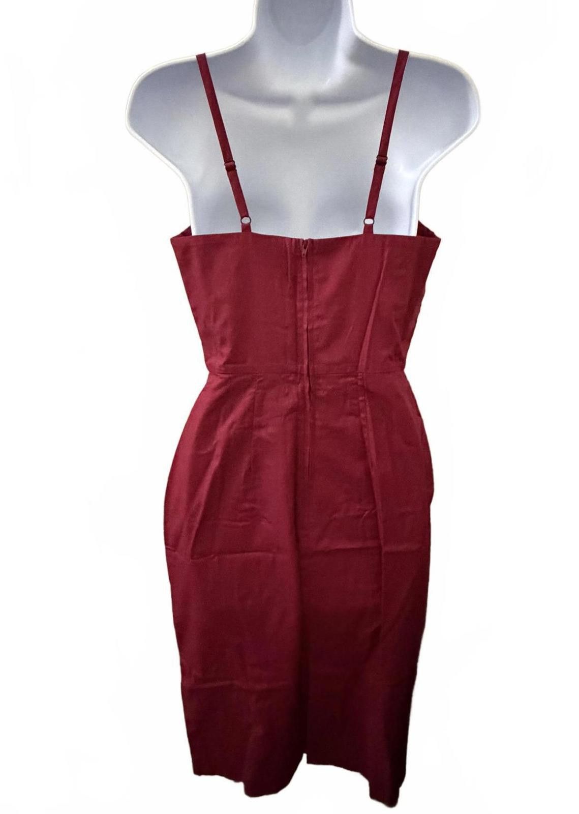 Other HEARTS & FOUND Bettie Dress in Burgundy (SMALL) Size S / US 4 / IT 40 - 5 Thumbnail